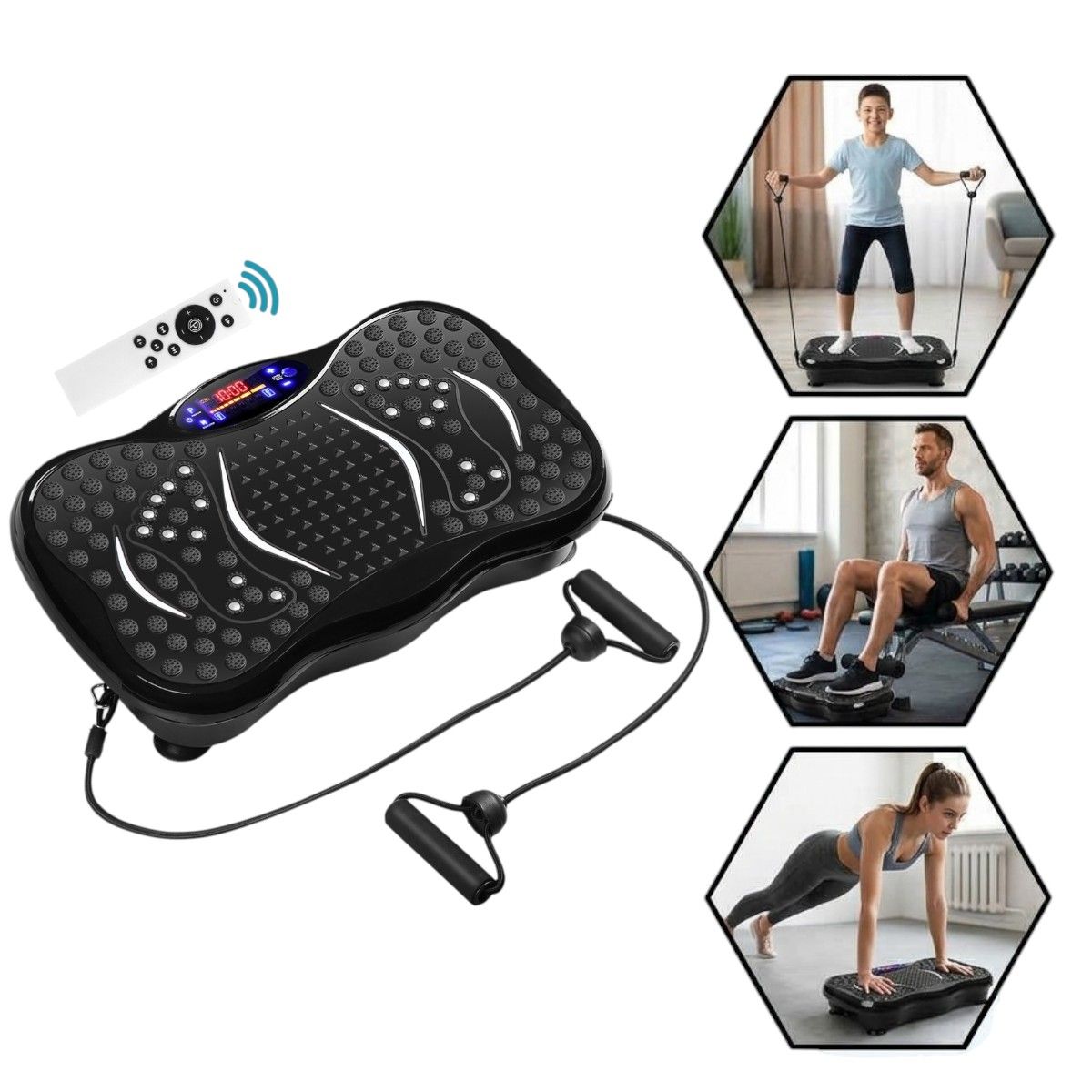 OEM - Plataforma Vibratoria Fitness con Masaje de Pies y Conectividad Bluetooth para Entrenamiento
