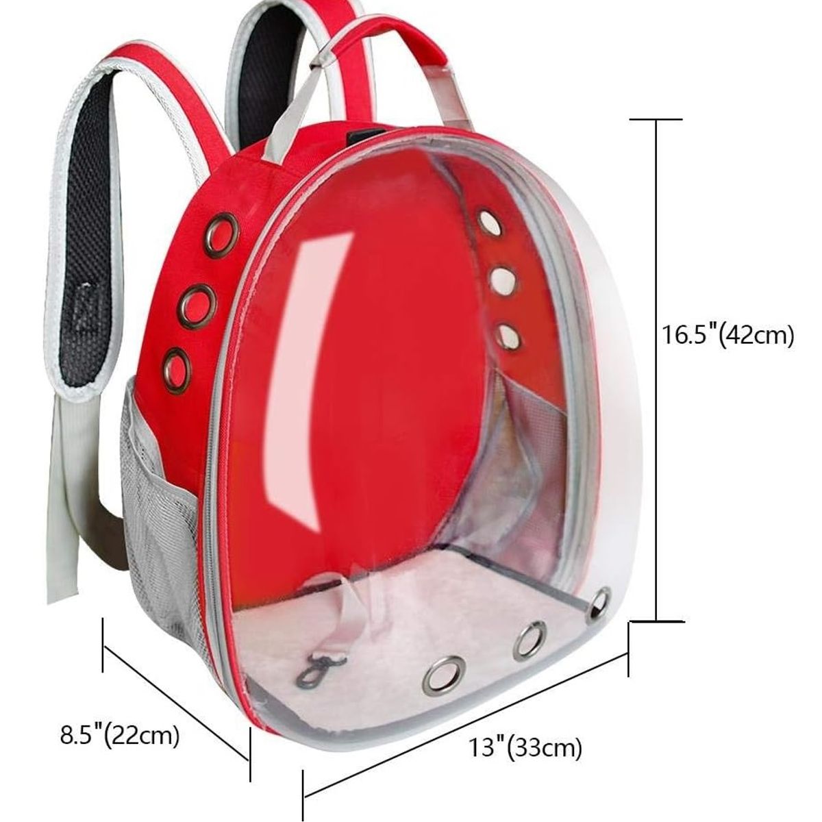 GENERICO - Mochilas Transportadoras De Viaje Jaula para mascotas rojo