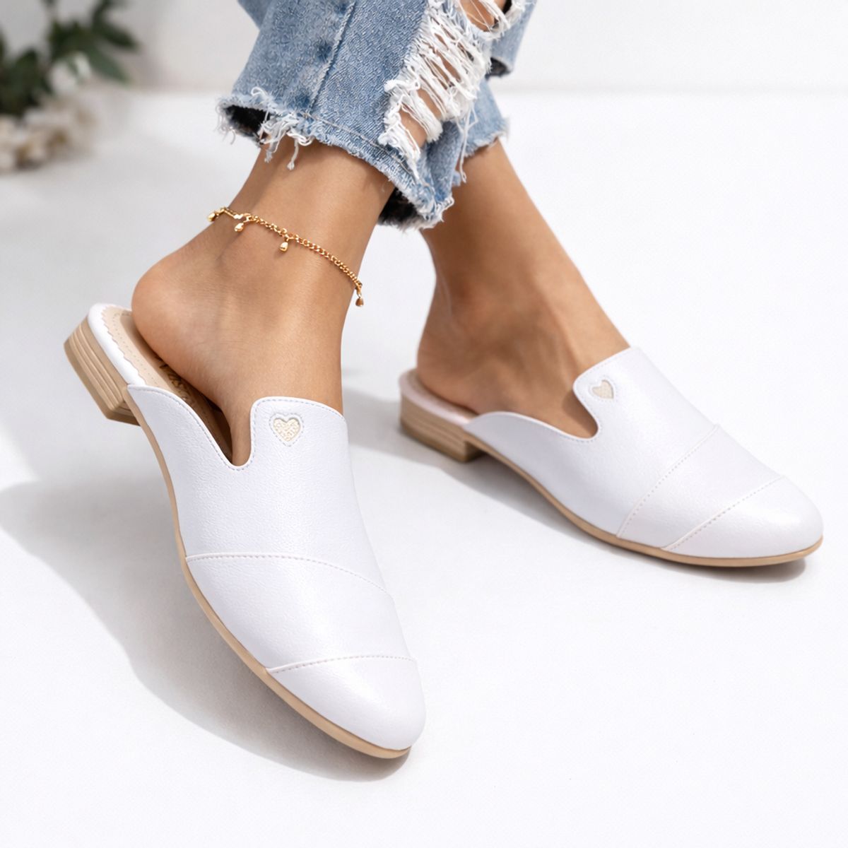 GENERICO - Zapatos mules Mujer Misshus Iris blanco