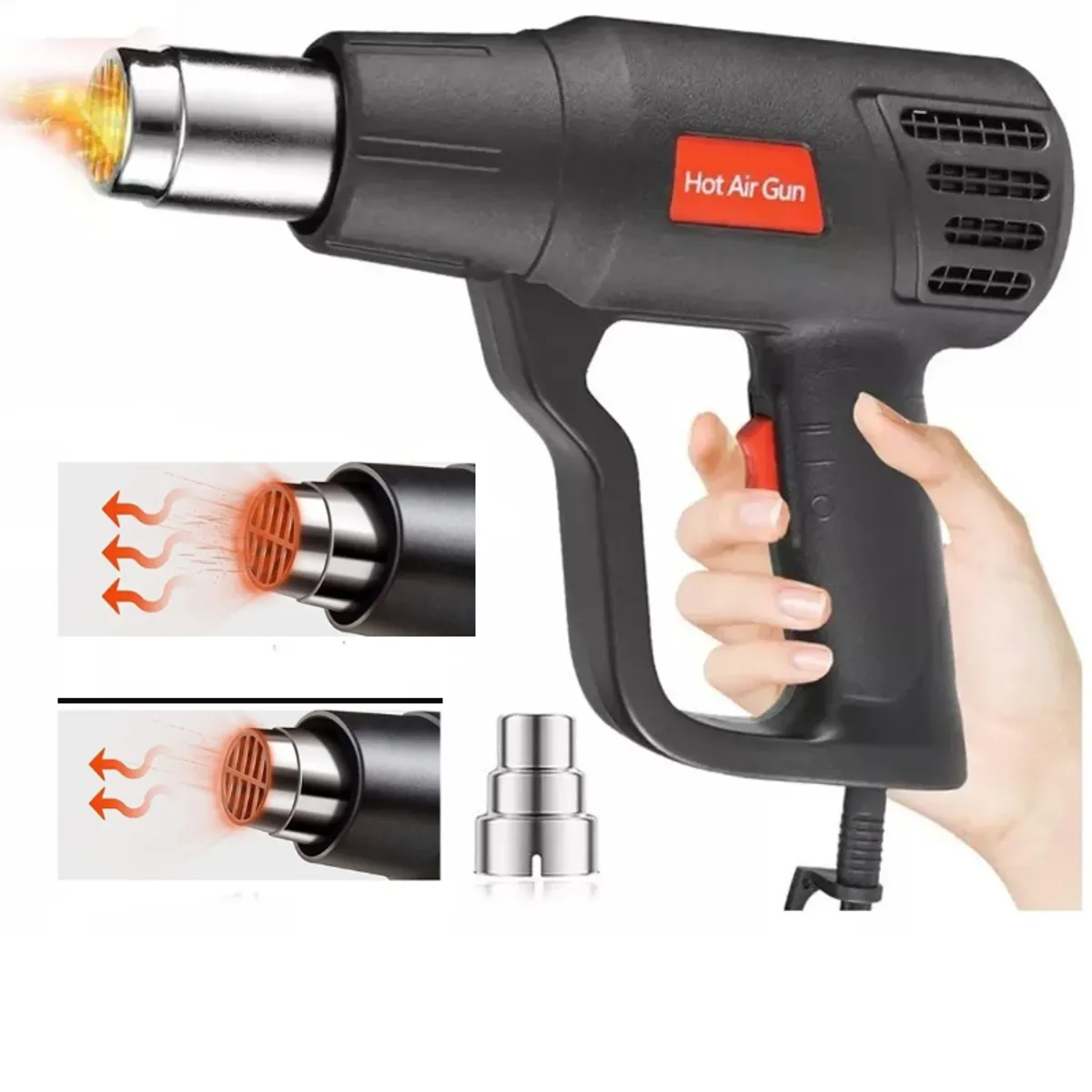GENERICO - Pistola De Calor flujo aire caliente de 2000w para Celular Pintura Vidrios