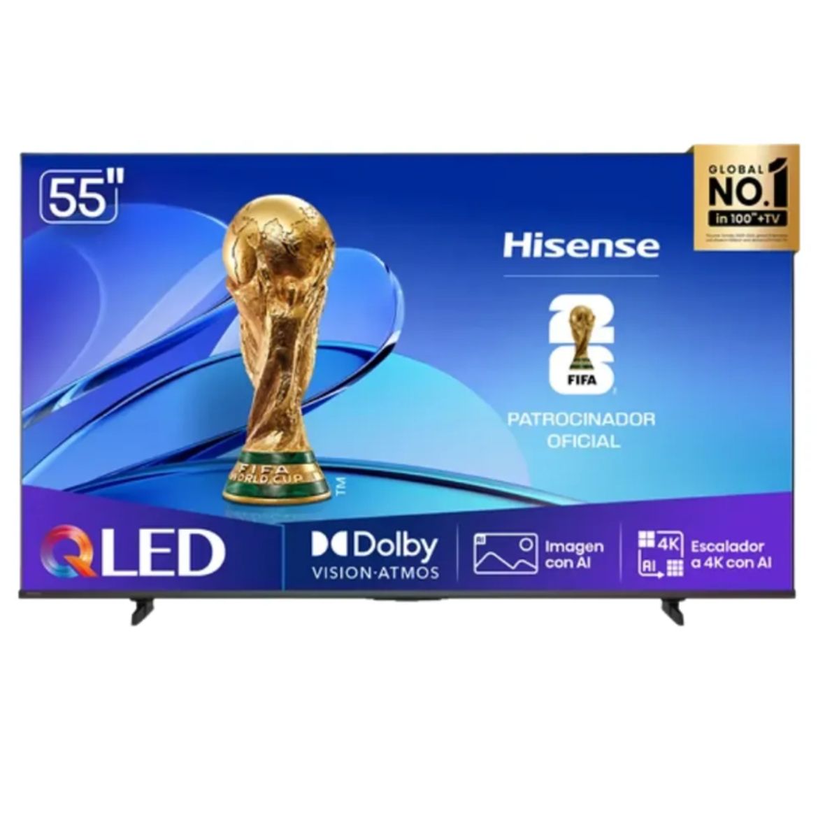 HISENSE - Televisor Hisense 55 QLED 4K Smart TV Dolby Vision - 55Q6QV