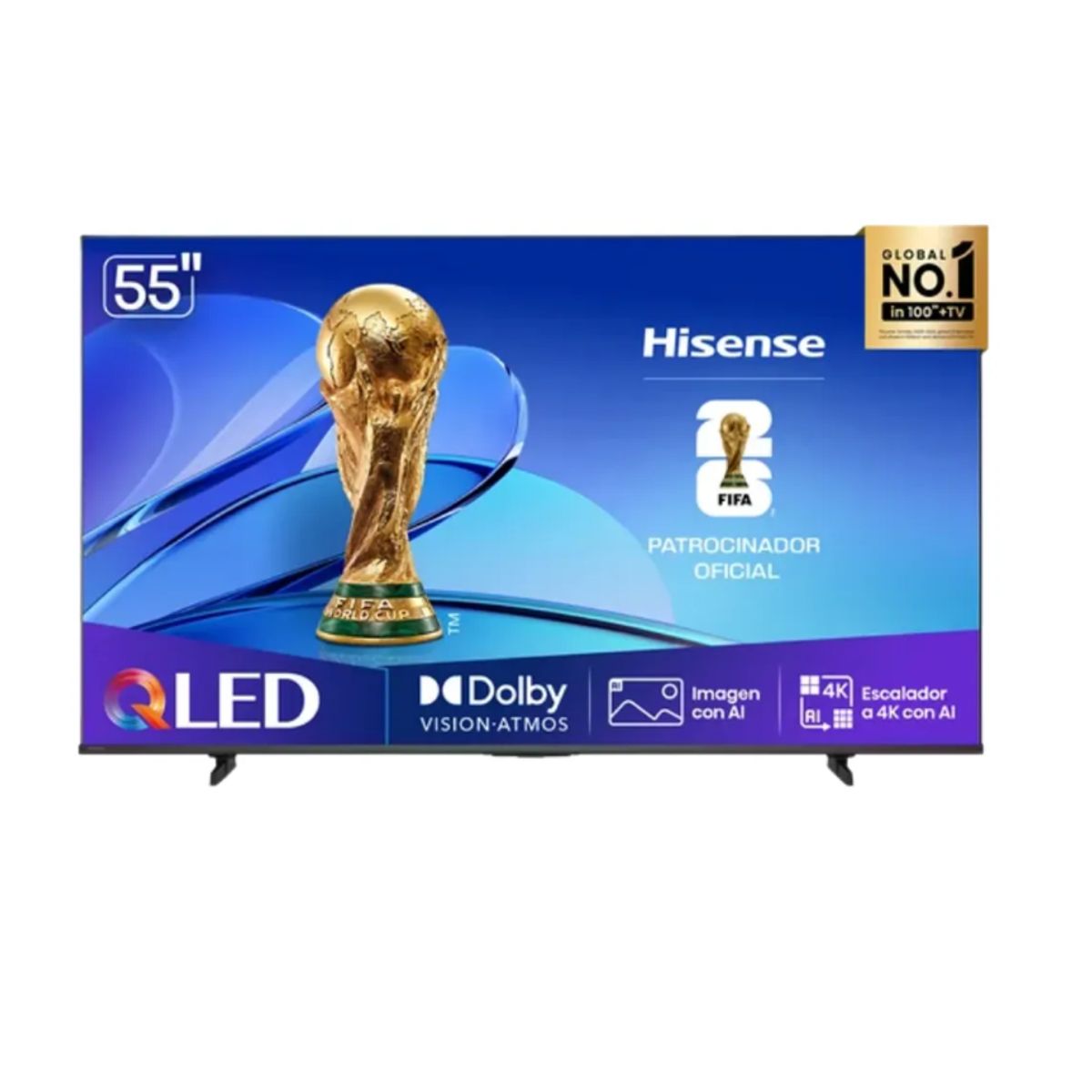 HISENSE - Televisor Hisense 55 QLED 4K Smart TV Dolby Vision - 55Q6QV