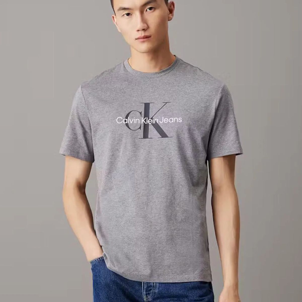 CALVIN KLEIN - Camiseta con monograma CK