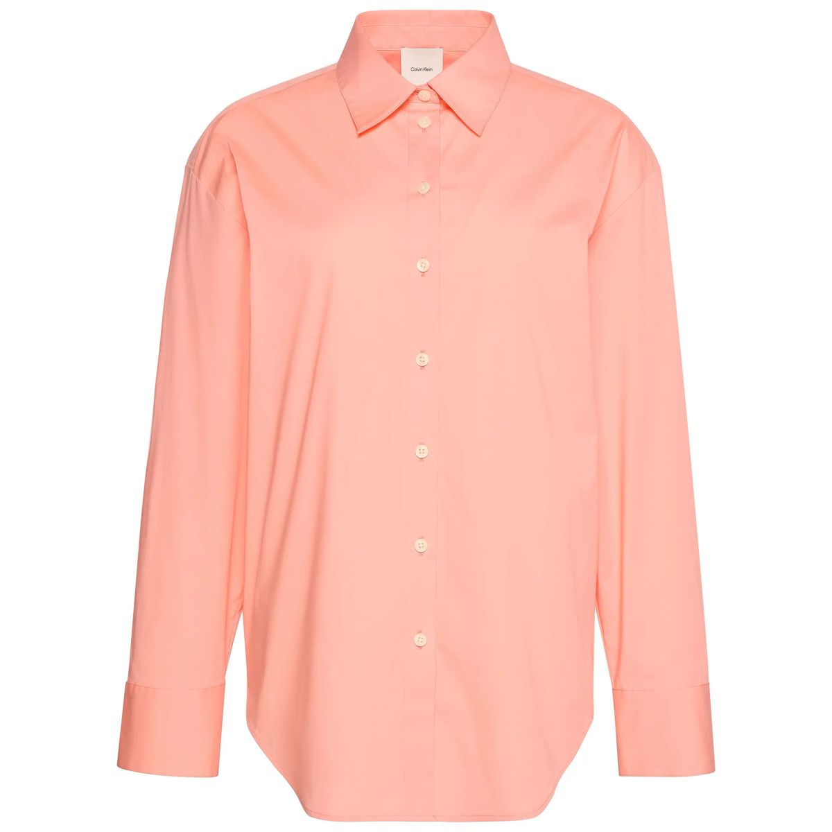 CALVIN KLEIN - Camisa relaxed de manga larga con tejido de popelina stretch CK