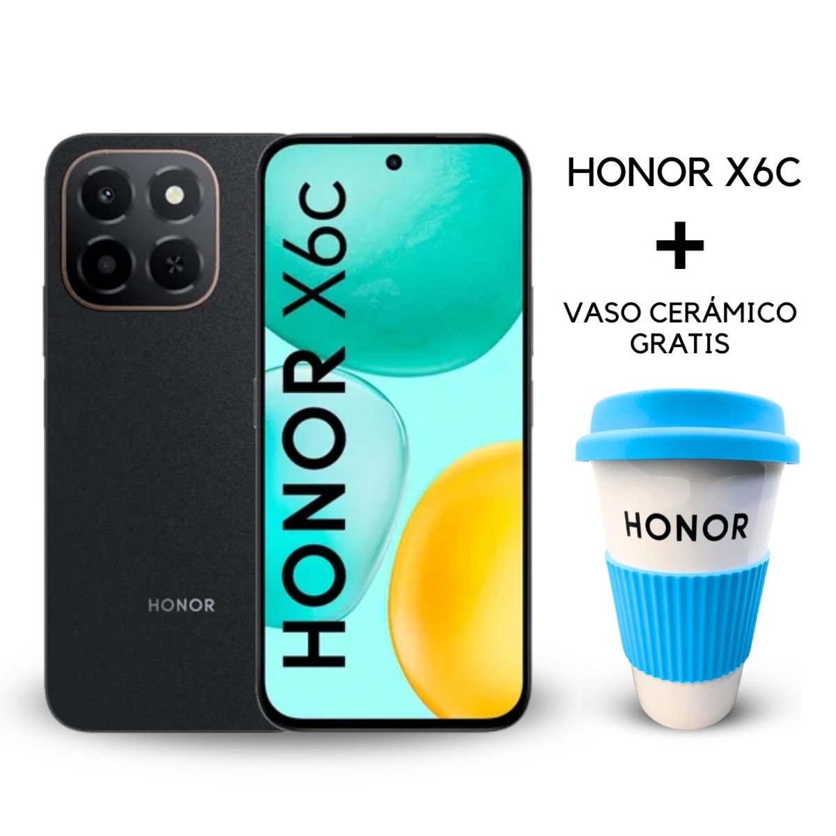 HONOR - Celular Honor X6C 6gbram + 256 gb  +  Vaso Honor