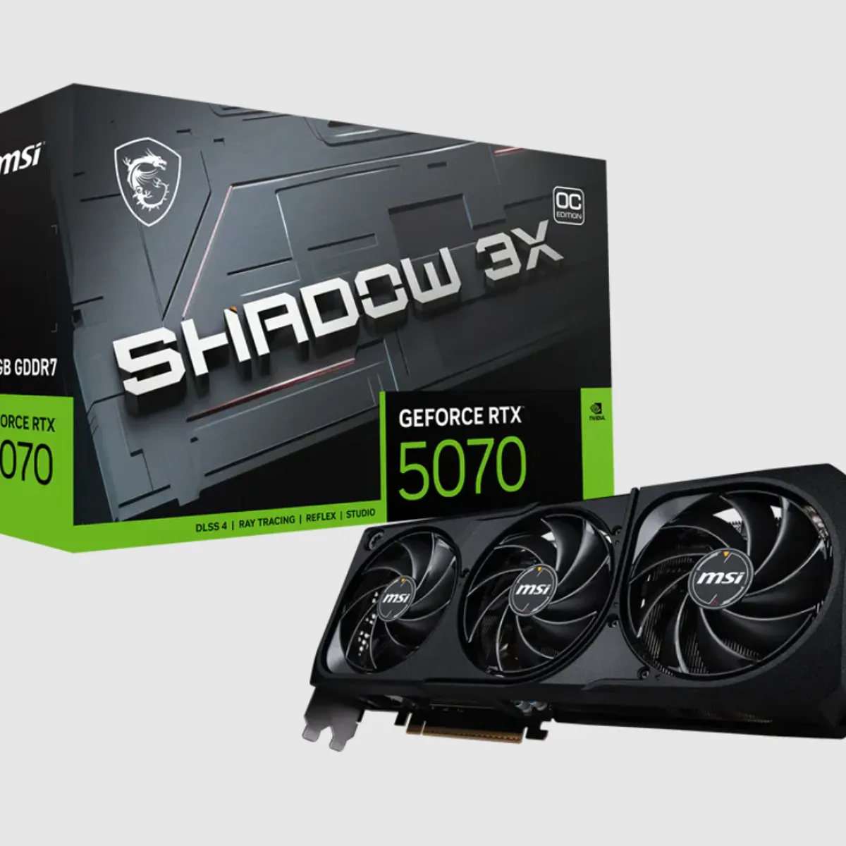 Msi - TARJETA DE VIDEO MSI RTX 5070 SHADOW OC ( 912-V532-011 ) 12GB - GDDR7 - X2 FANES - DLSS4 - 192 BIT