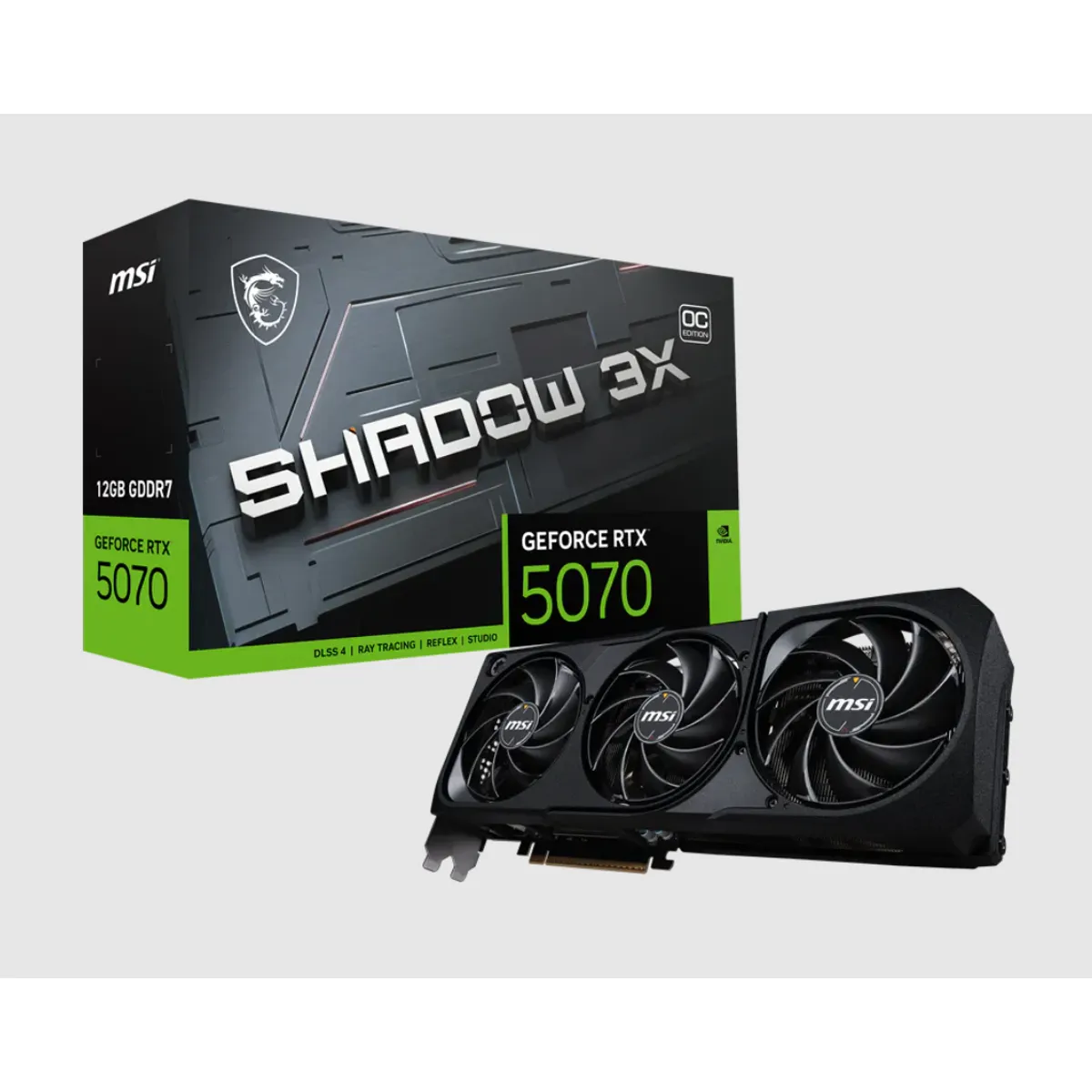 Msi - TARJETA DE VIDEO MSI RTX 5070 SHADOW OC ( 912-V532-011 ) 12GB - GDDR7 - X2 FANES - DLSS4 - 192 BIT