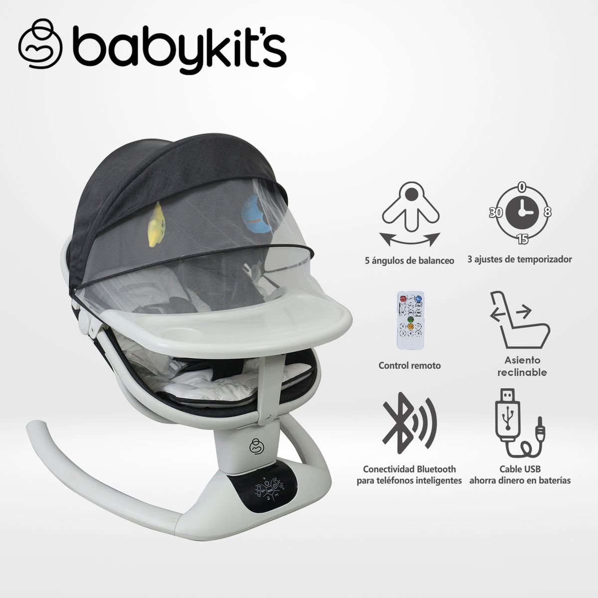 Baby Kits - NUEVO Silla Bouncer Zumi Negro