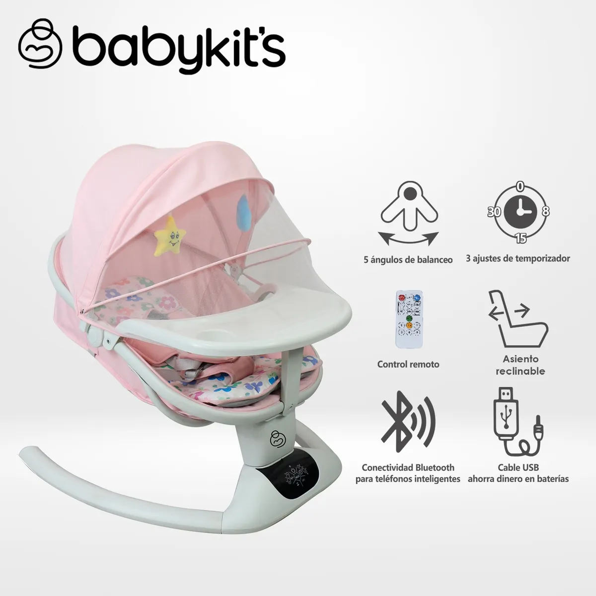 Baby Kits - NUEVO Silla Bouncer Zumi Rosado