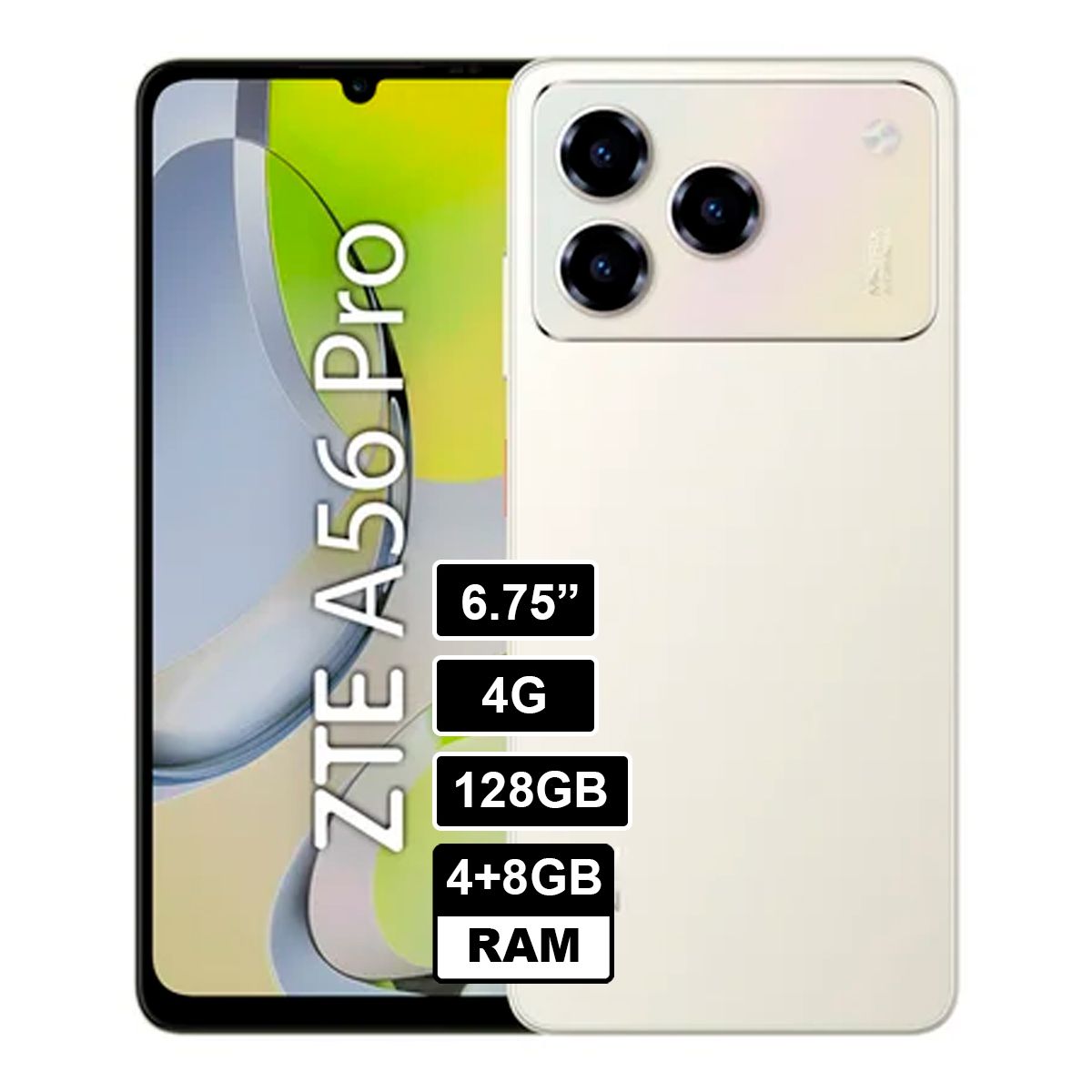 ZTE - Smartphone ZTE A56 Pro 4+8GB RAM 128GB Dorado