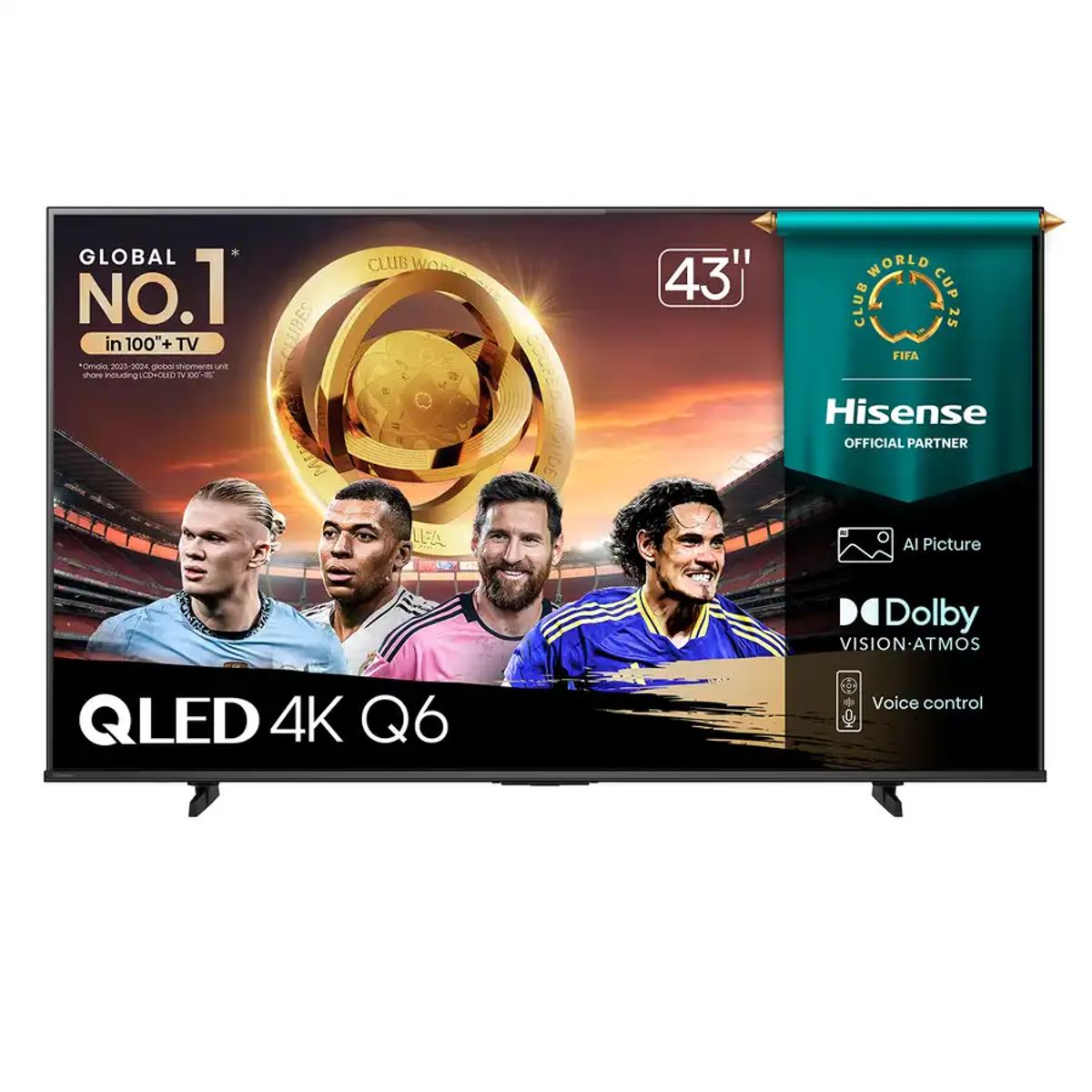 HISENSE - Televisor Hisense QLED 43 UHD Smart TV 43Q6QV