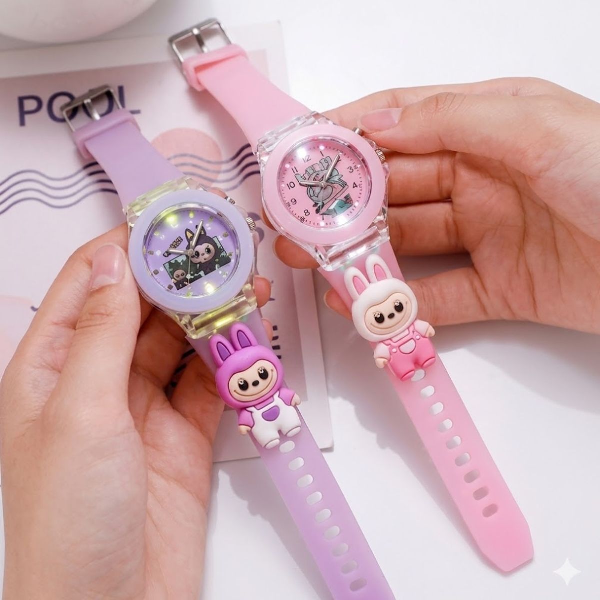 GENERICO - Reloj Digital Con Luces Labubu para Niñas