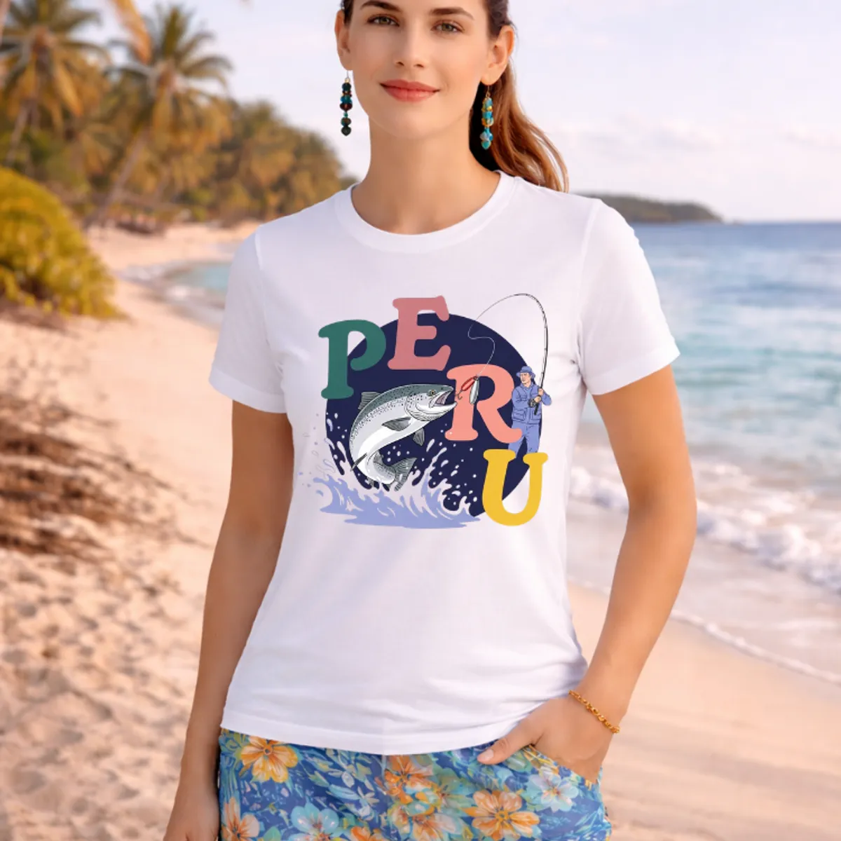 AQUA&MODA - Polo Clásico 100% Algodón Jersey 30-1 de Alta Calidad Tejido Fino Unisex AquaModa PERU Pesca PRUPCA1