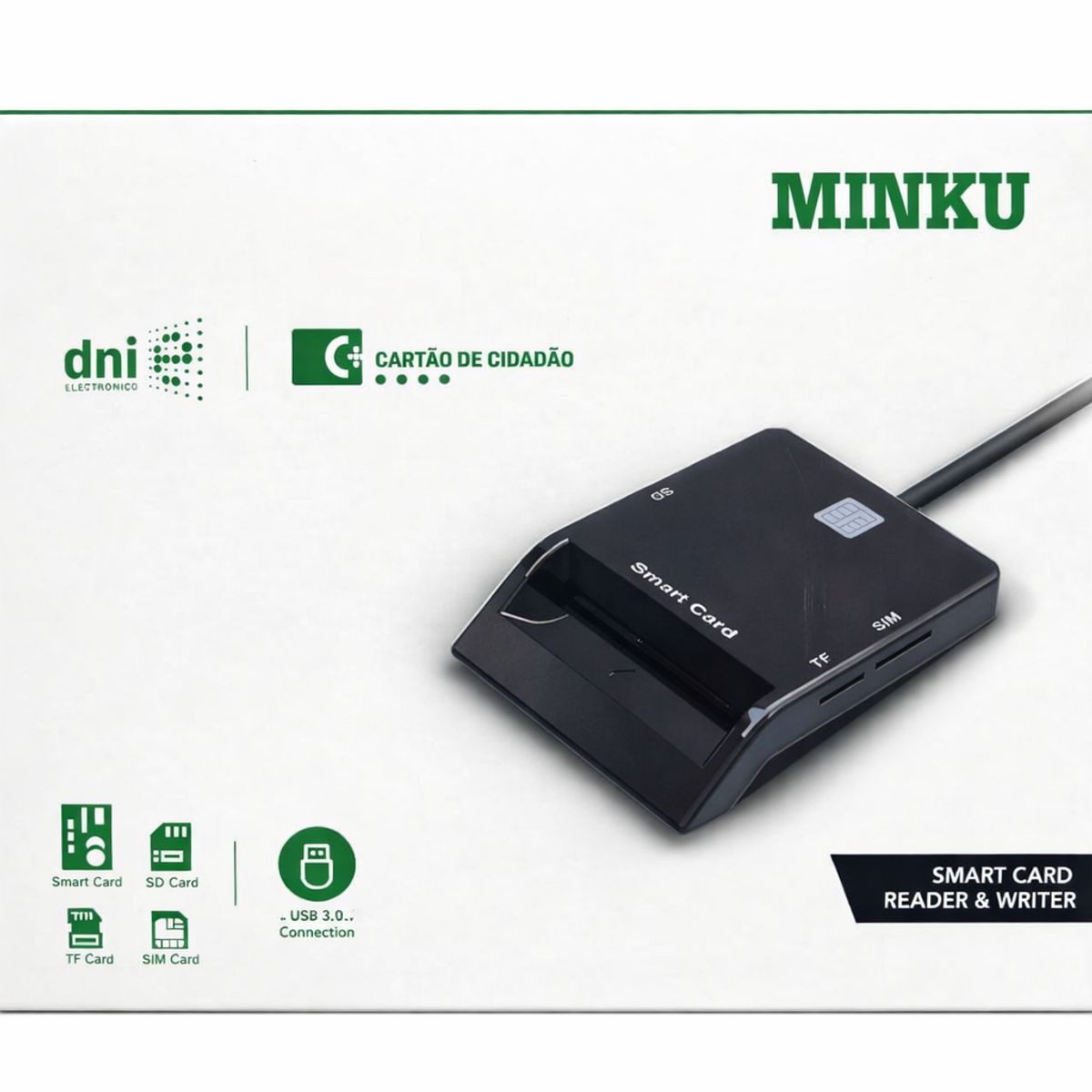 OEM - LECTORA DE DNI ELECTRONICO USB 3.0 FIRMA DIGITAL MINKU FE-141