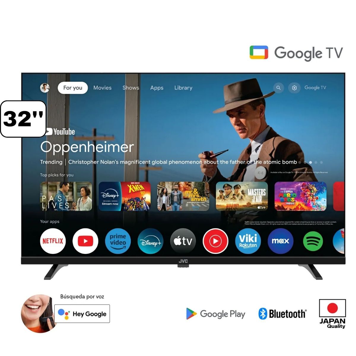 GENERICO - TELEVISOR JVC LED 32 LT-32KM148 HD GOOGLE TV OS