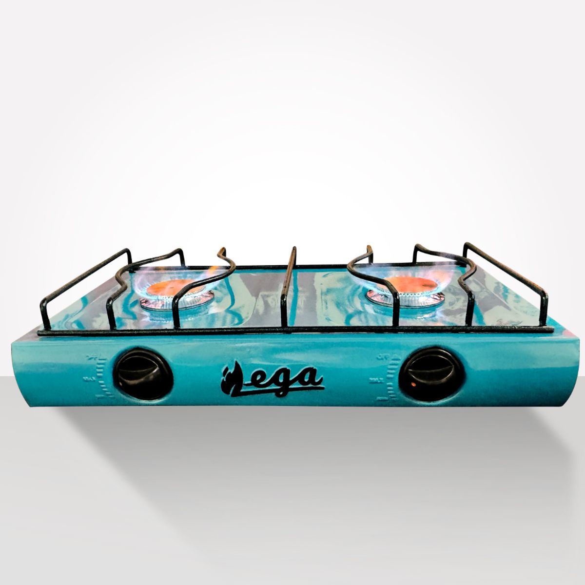 GENERICO - Cocina de Mesa 2 Hornillas a Gas Color Turquesa