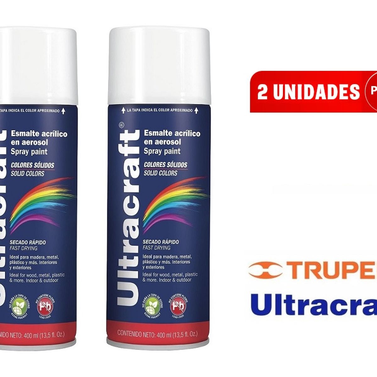 TRUPER - Pintura spray Blanco Aerosol ULTRACRAF Truper
