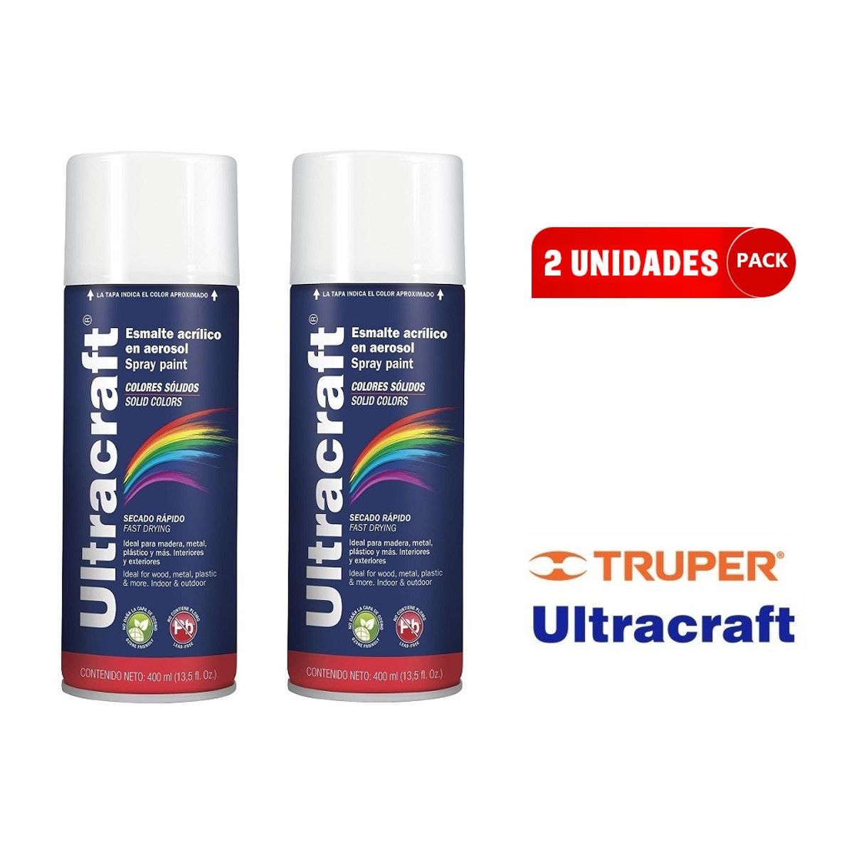 TRUPER - Pintura spray Blanco Aerosol ULTRACRAF Truper