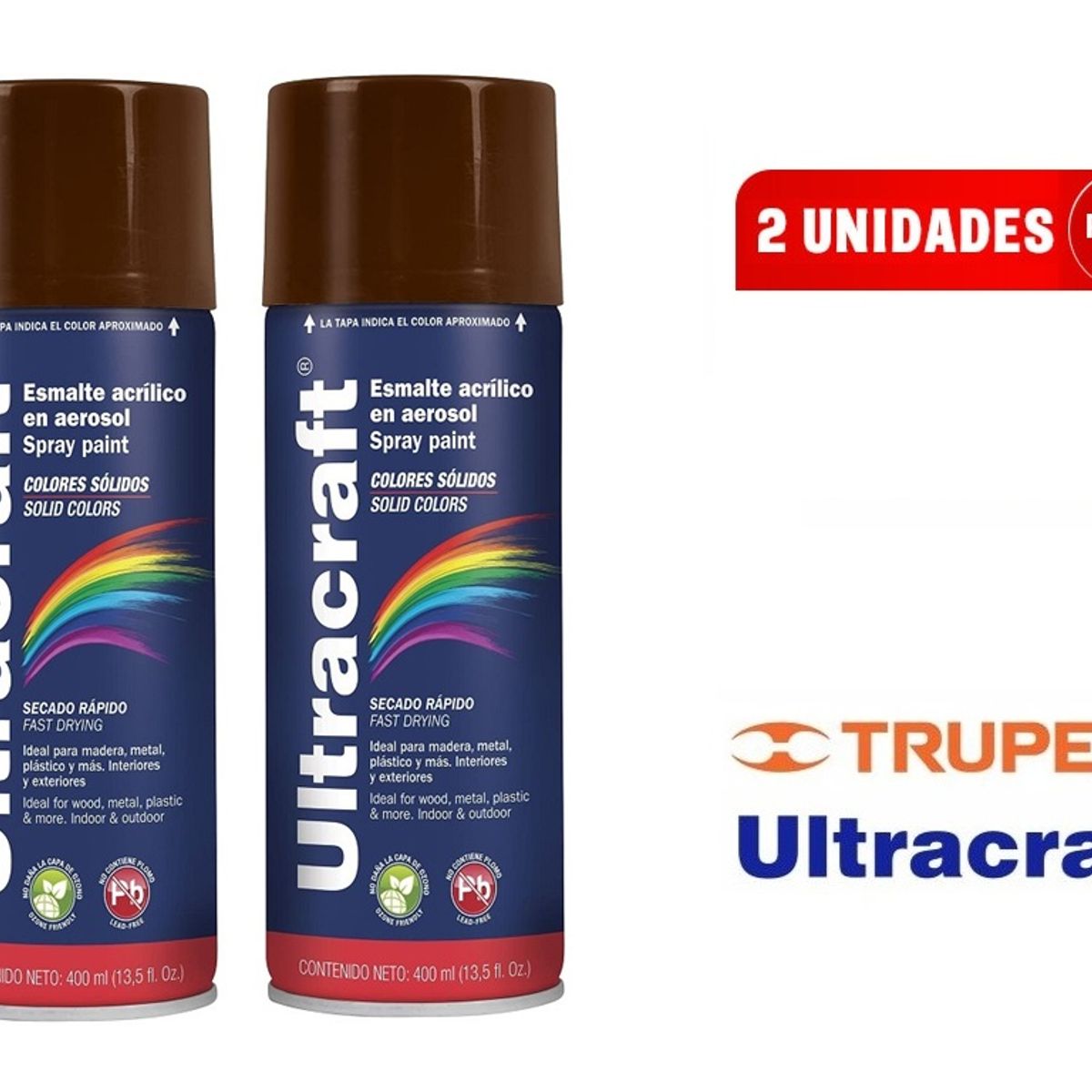 TRUPER - Pintura spray Marron Aerosol ULTRACRAF Truper