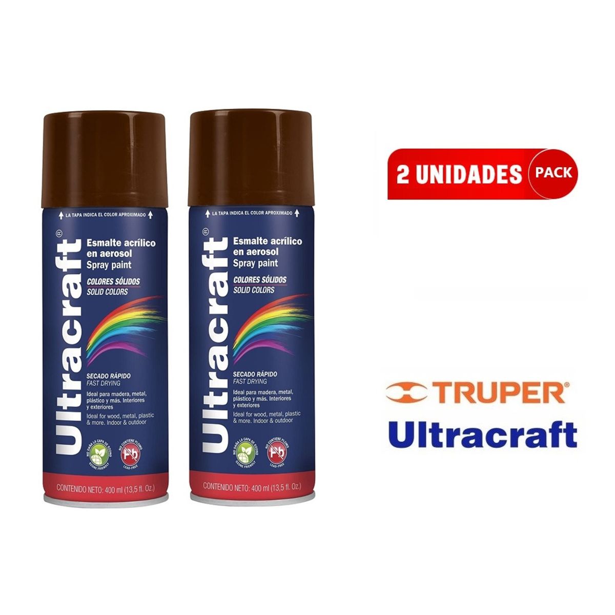 TRUPER - Pintura spray Marron Aerosol ULTRACRAF Truper