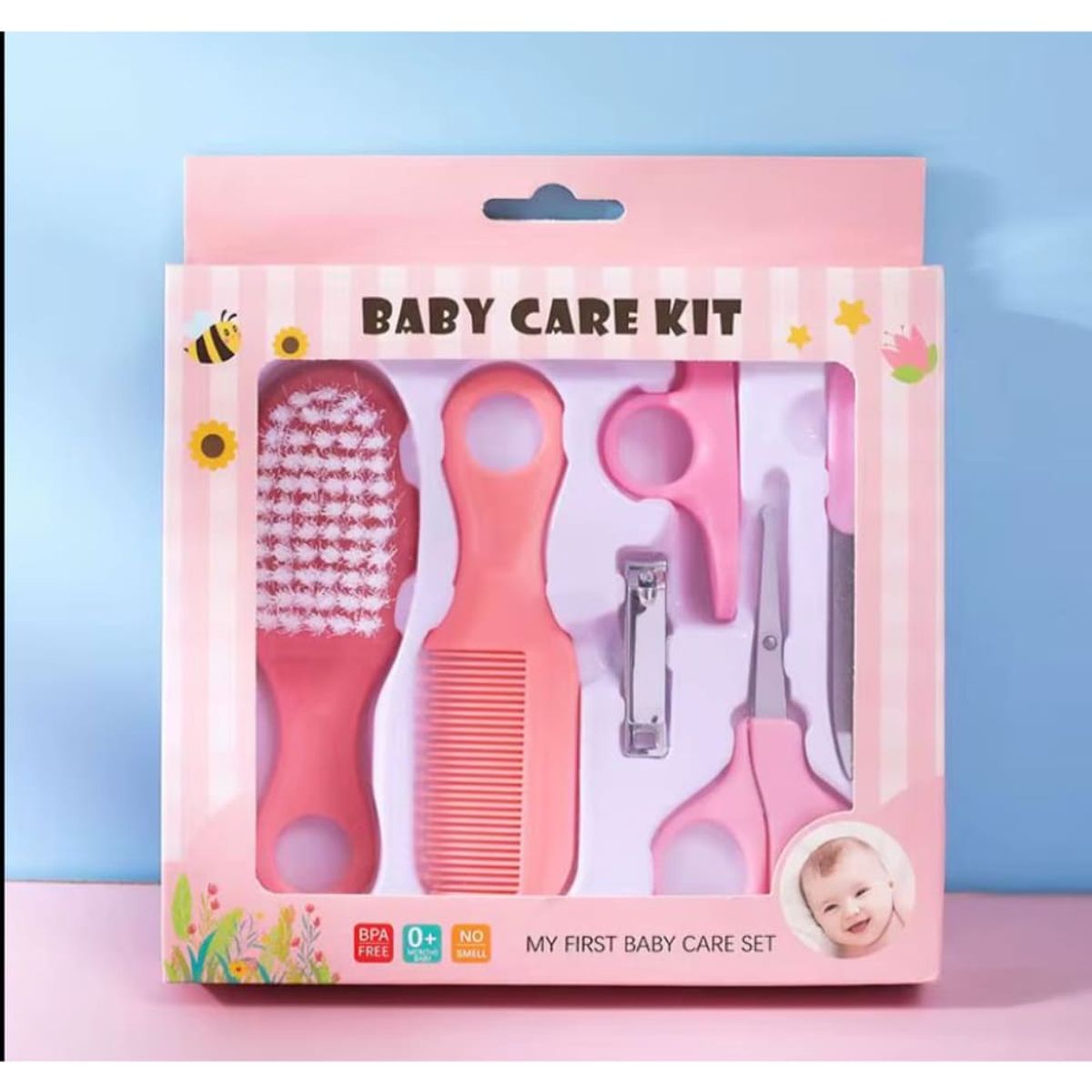 GENERICO - Set Cuidado Bebé Estuche Completo Organizador Manicure Cepillo Peine Tijera