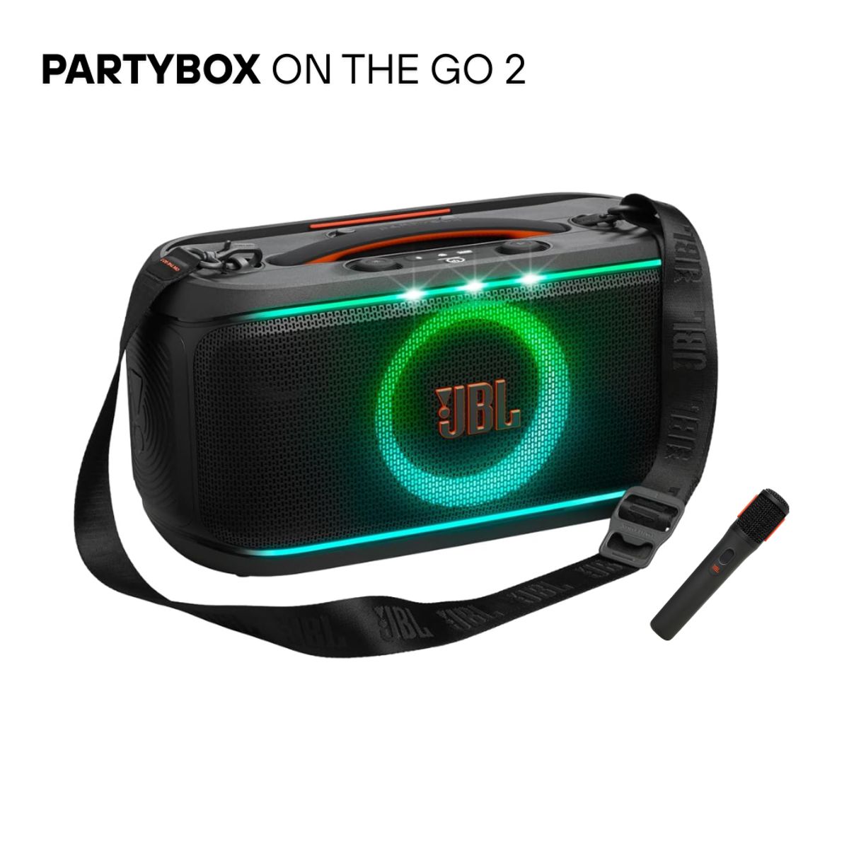 JBL - Parlante Bluetooth Jbl PartyBox On The Go 2 de 100W con Micrófono