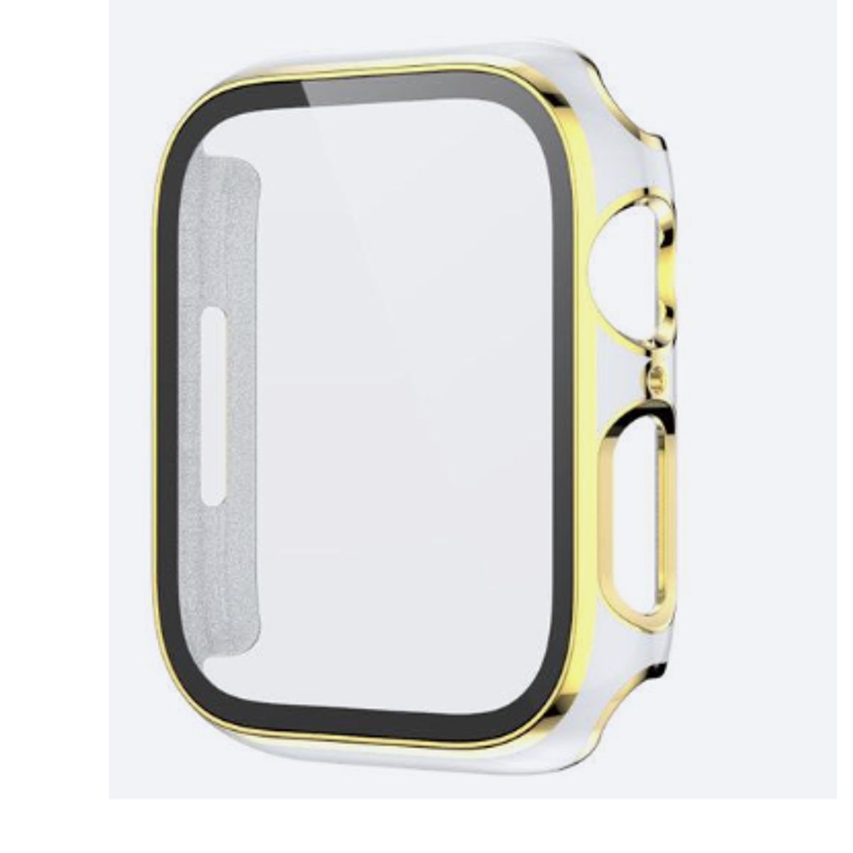GENERICO - Bumpers para Apple Watch Bordes Dorados 49mm - BLANCO