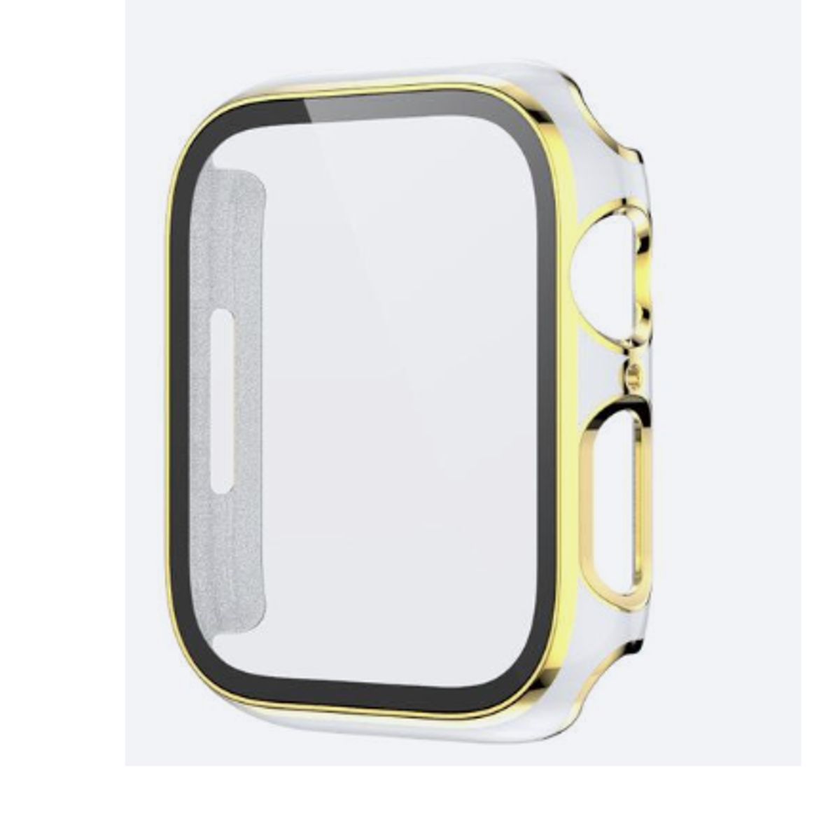 GENERICO - Bumpers para Apple Watch Bordes Dorados 49mm - BLANCO
