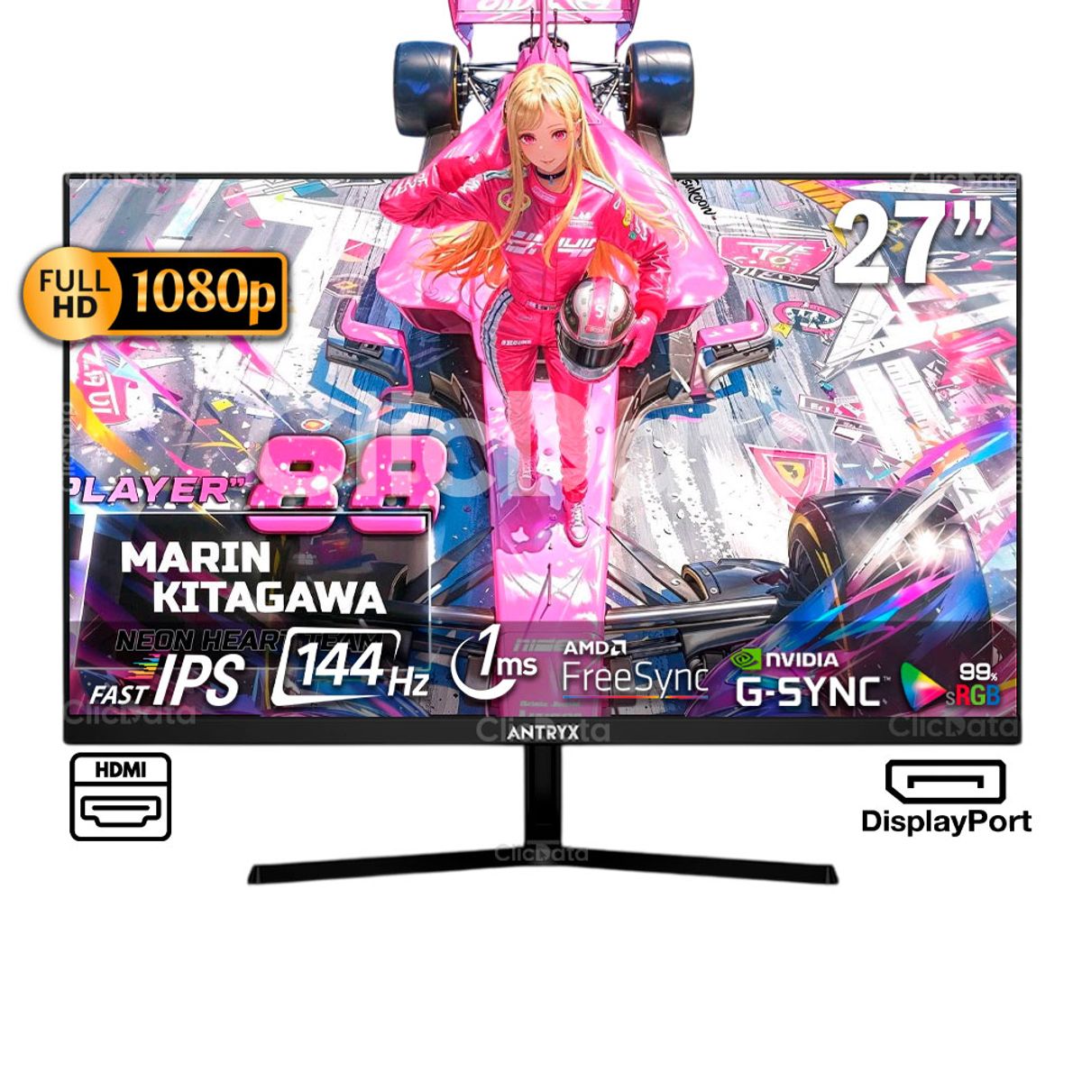 ANTRYX - MONITOR ANTRYX XTREME VISION IPX2711GOL 27P FHD 144HZ 1MS G SYNC