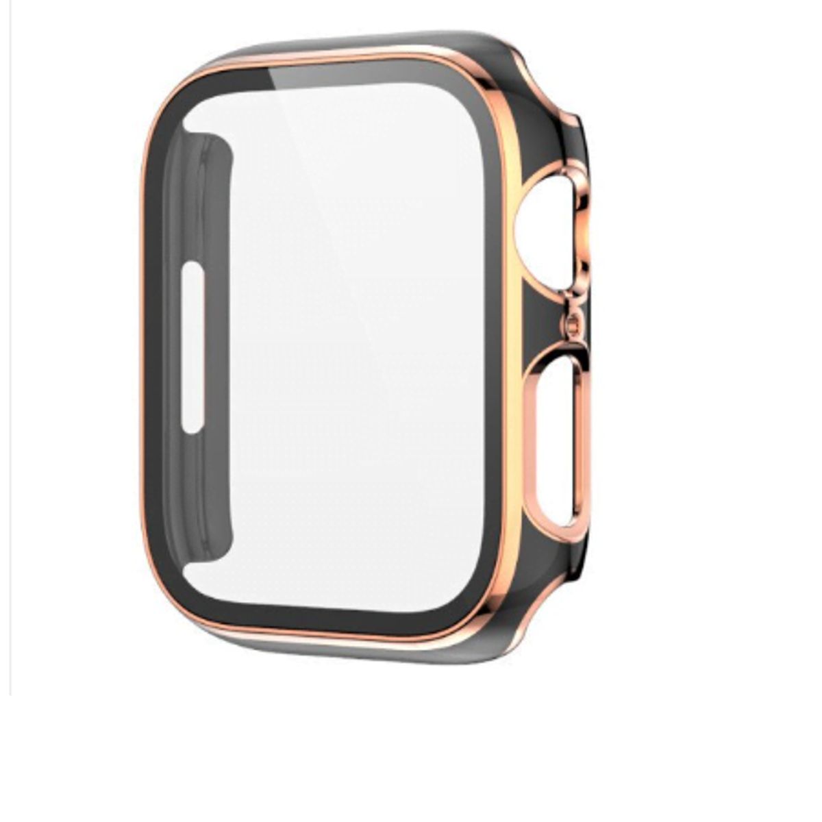 GENERICO - Bumpers para Apple Watch Bordes Dorados 49mm - NEGRO