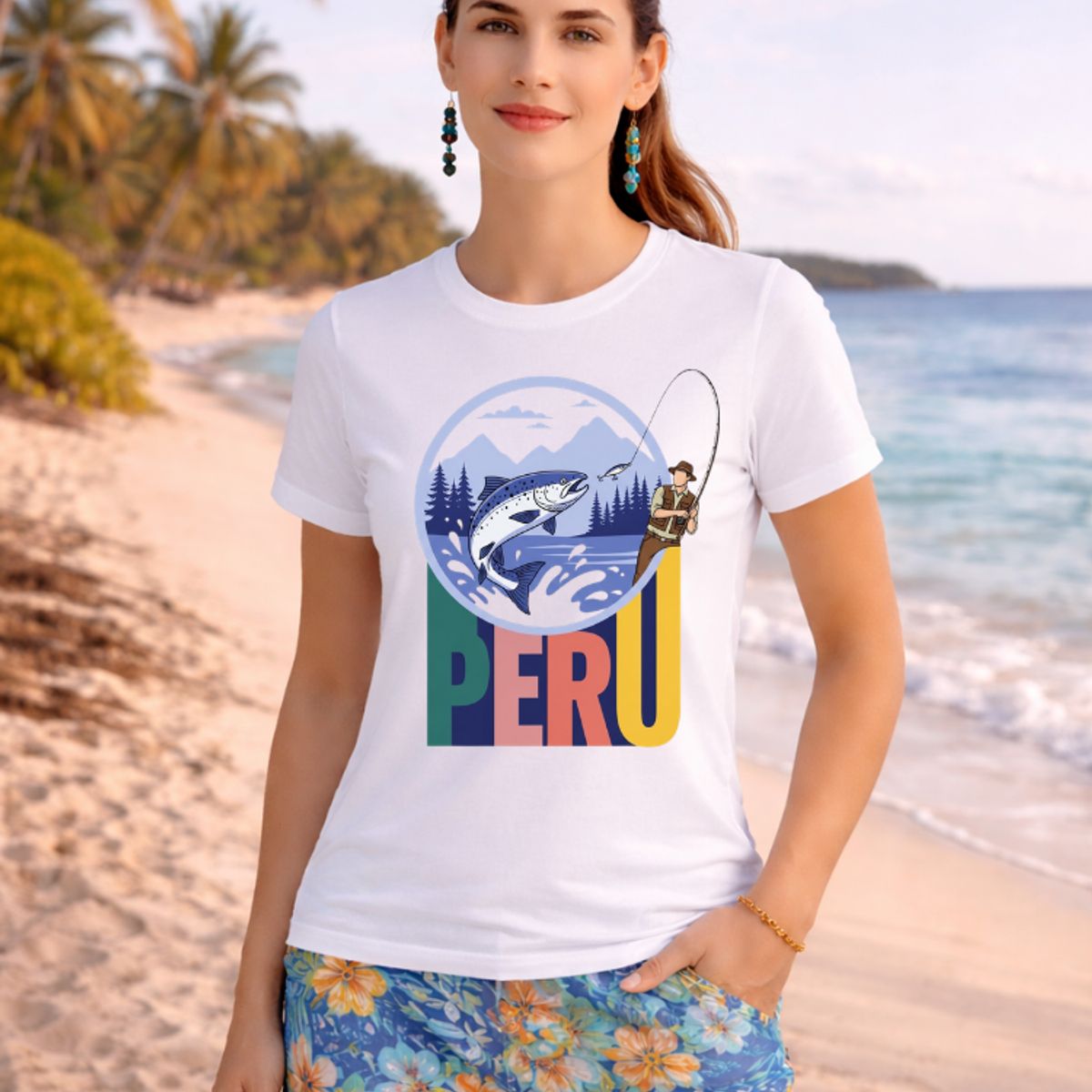 AQUA&MODA - Polo Clásico 100% Algodón Jersey 30-1 de Alta Calidad Tejido Fino Unisex AquaModa PERU Pesca PRUPCA2