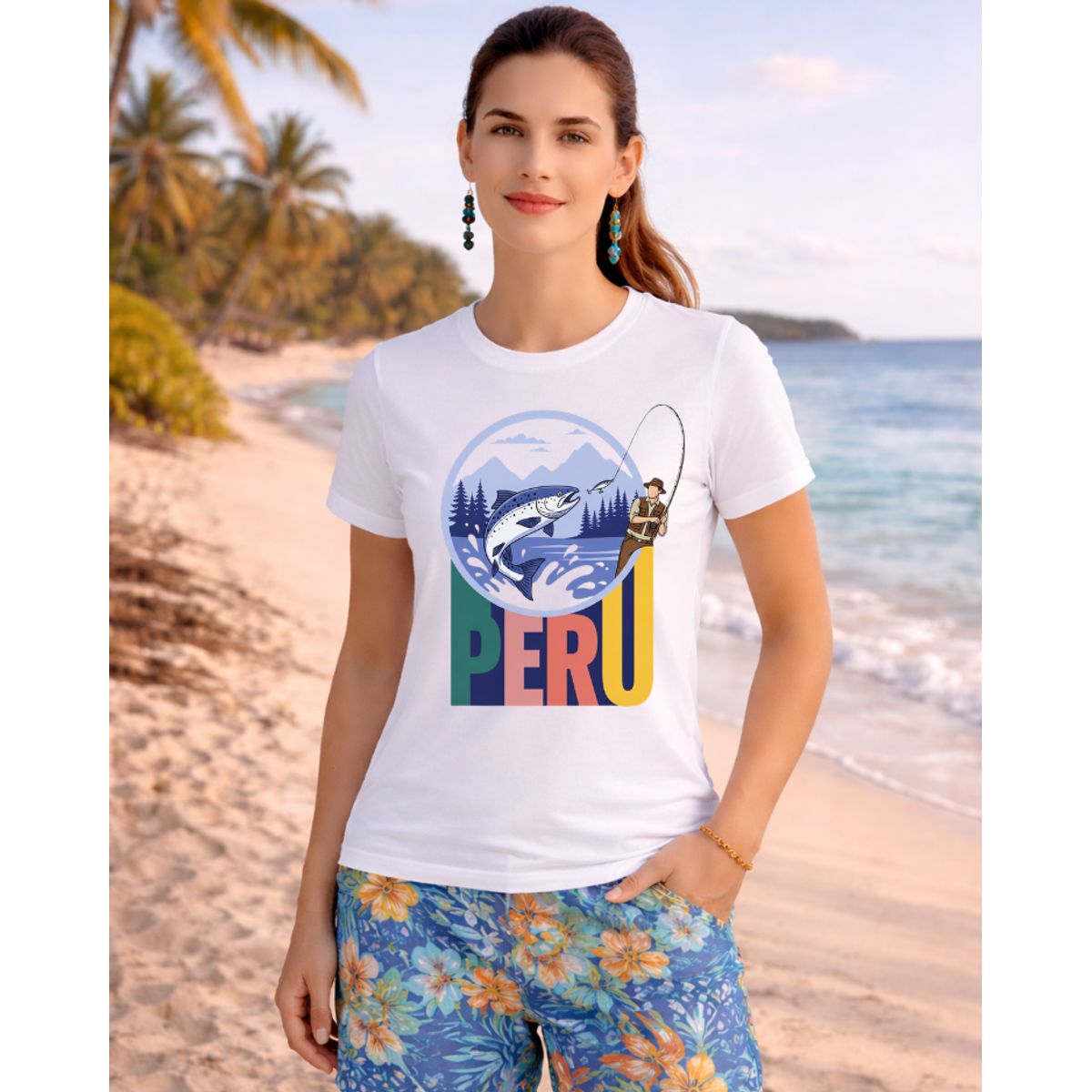 AQUA&MODA - Polo Clásico 100% Algodón Jersey 30-1 de Alta Calidad Tejido Fino Unisex AquaModa PERU Pesca PRUPCA2