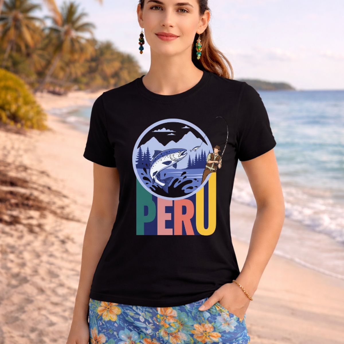 AQUA&MODA - Polo Clásico 100% Algodón Jersey 30-1 de Alta Calidad Tejido Fino Unisex AquaModa PERU Pesca PRUPCA2