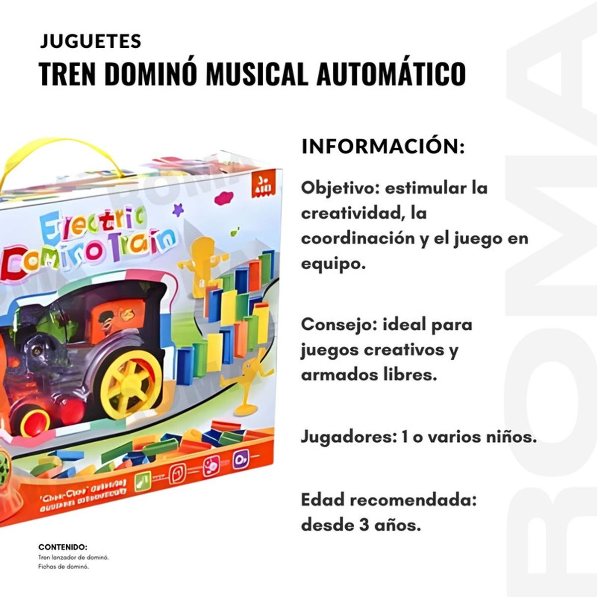 GENERICO - TREN DOMINÓ MUSICAL AUTOMÁTICO
