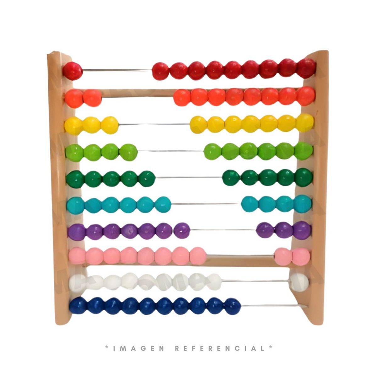 GENERICO - ABACO HORIZONTAL ARCO IRIS - JUEGO DIDÁCTICO