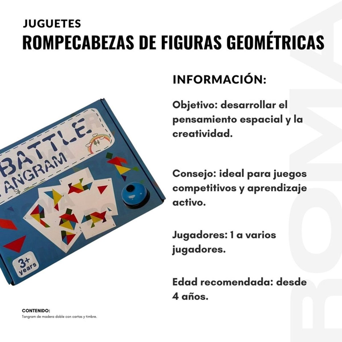 GENERICO - ROMPECABEZAS DE FIGURAS GEOMÉTRICA - JUEGO DIDÁCTICO