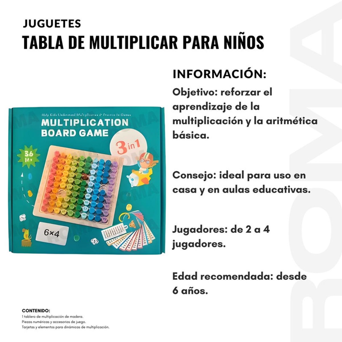 GENERICO - TABLA DE MULTIPLICAR PARA NIÑOS