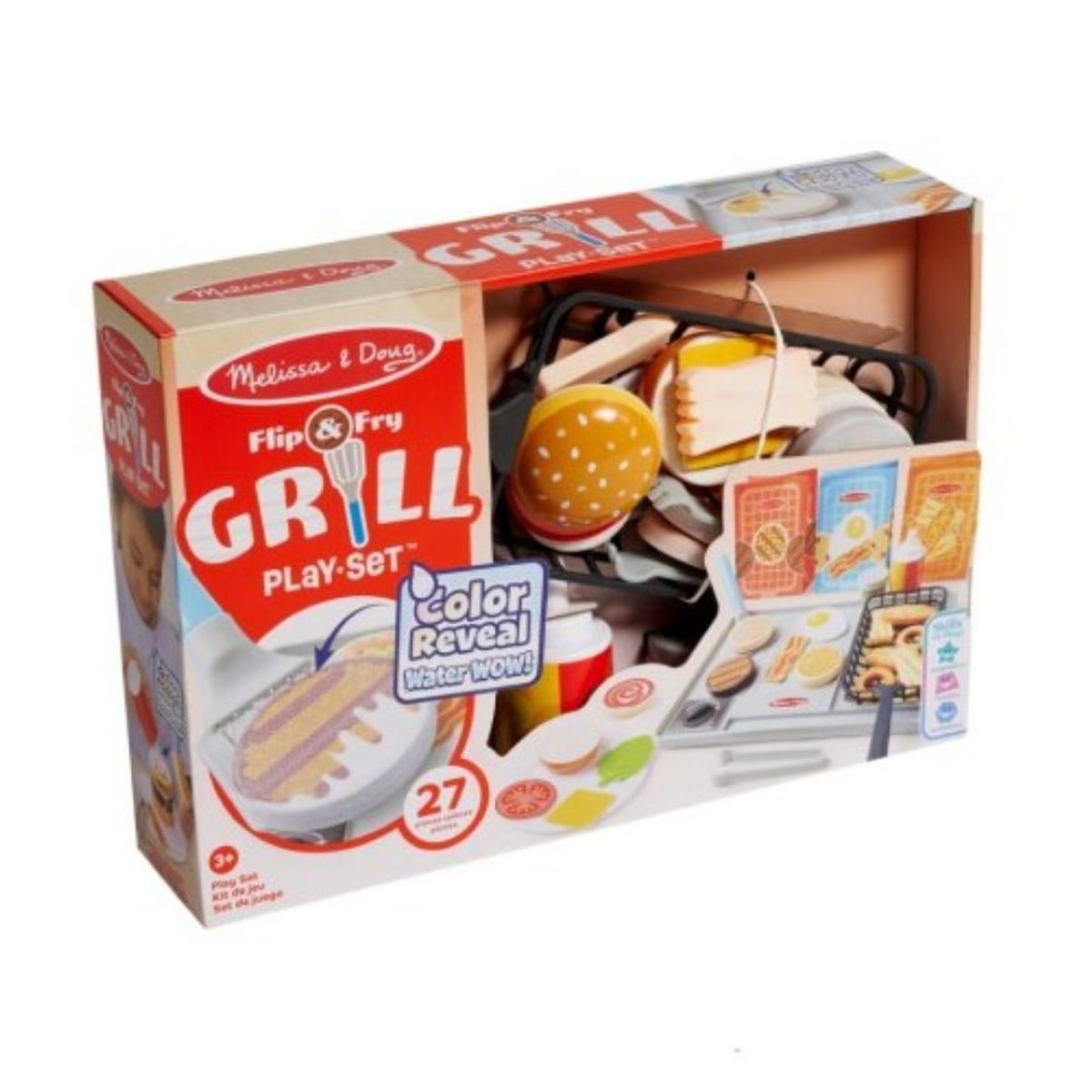MELISSA & DOUG - Set Cocina Voltea y Frie Didactico de Madera Melissa & Doug