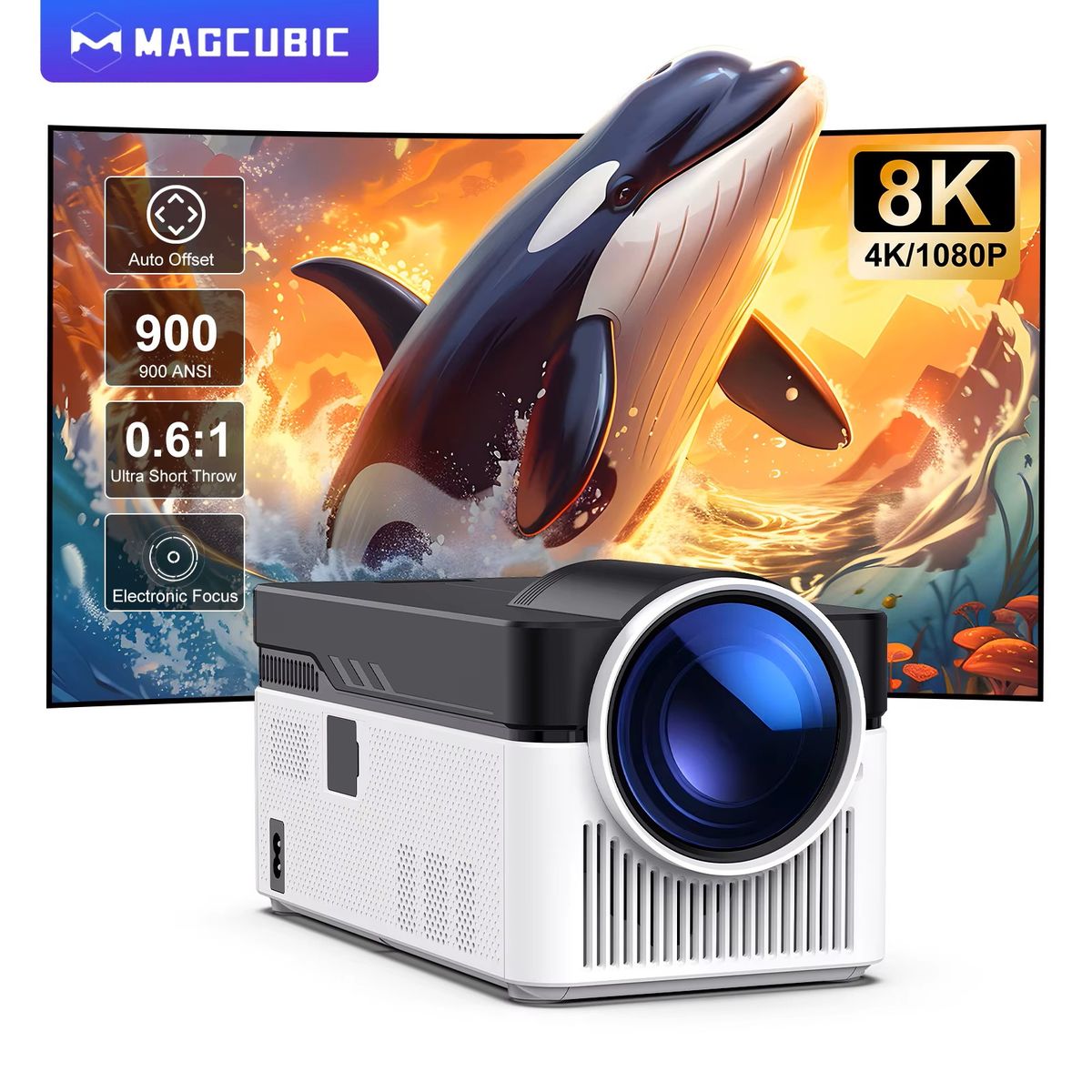 GENERICO - Proyector Hy450 Magcubic 8K AutoFocus MagisTV Android13 2026