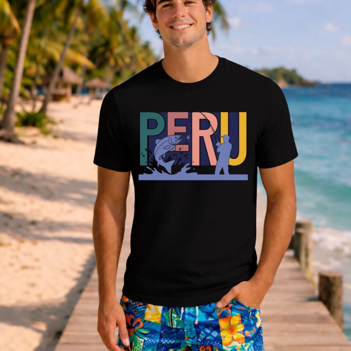 AQUA&MODA - Polo Clásico 100% Algodón Jersey 30-1 de Alta Calidad Tejido Fino Unisex AquaModa PERU Pesca PRUPCA3