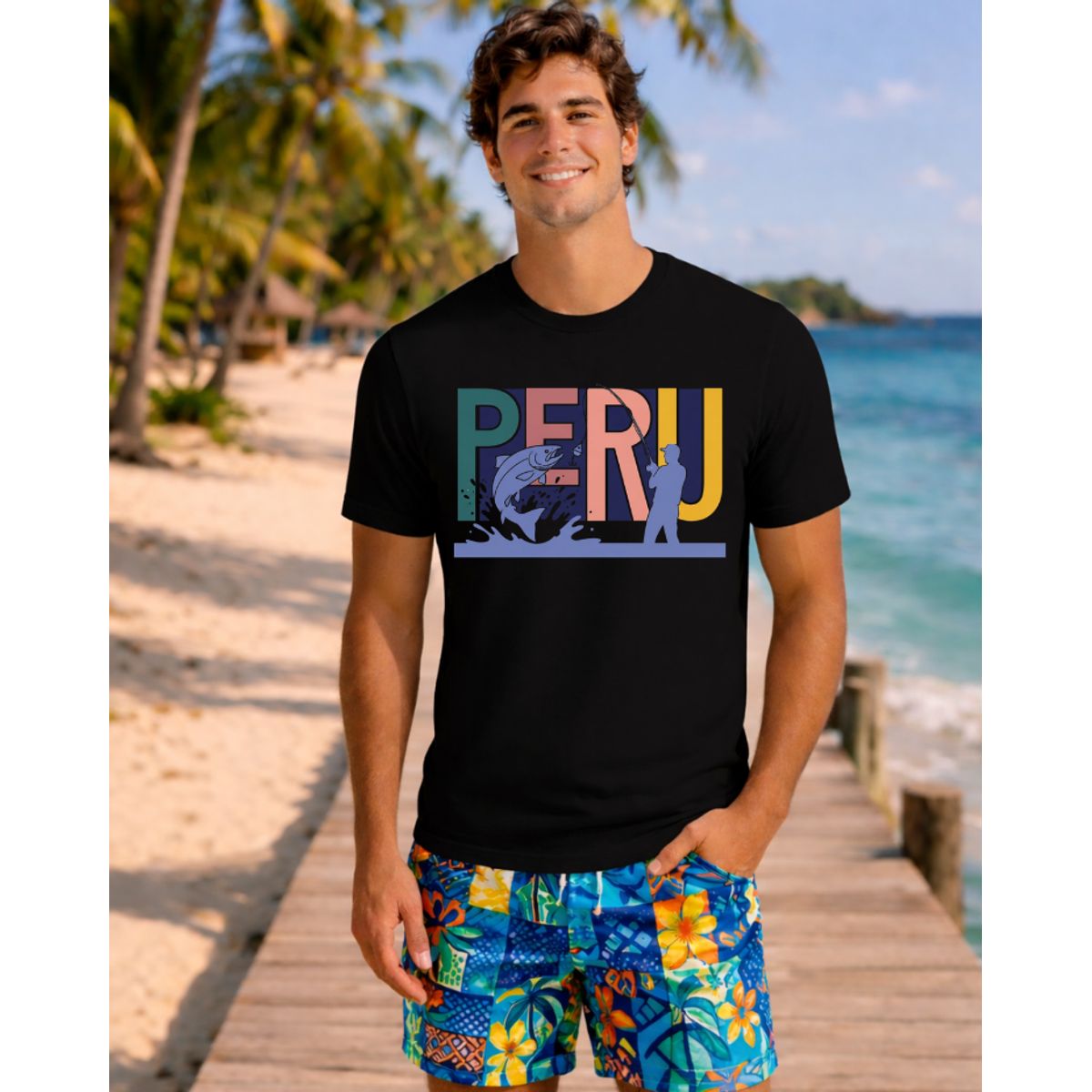 AQUA&MODA - Polo Clásico 100% Algodón Jersey 30-1 de Alta Calidad Tejido Fino Unisex AquaModa PERU Pesca PRUPCA3