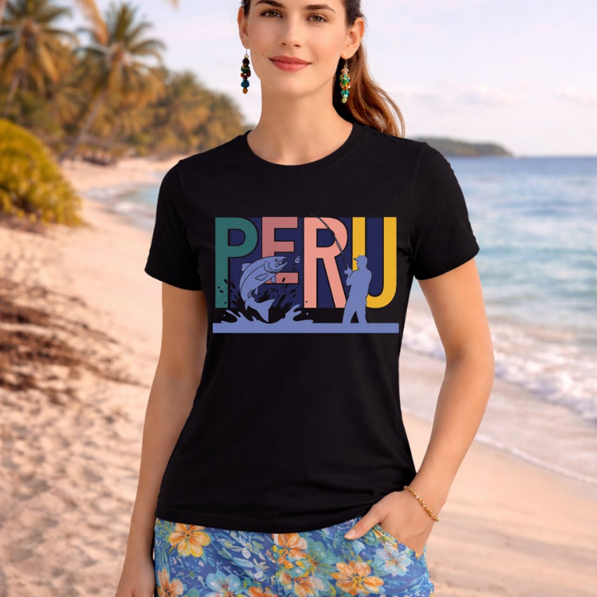 AQUA&MODA - Polo Clásico 100% Algodón Jersey 30-1 de Alta Calidad Tejido Fino Unisex AquaModa PERU Pesca PRUPCA3