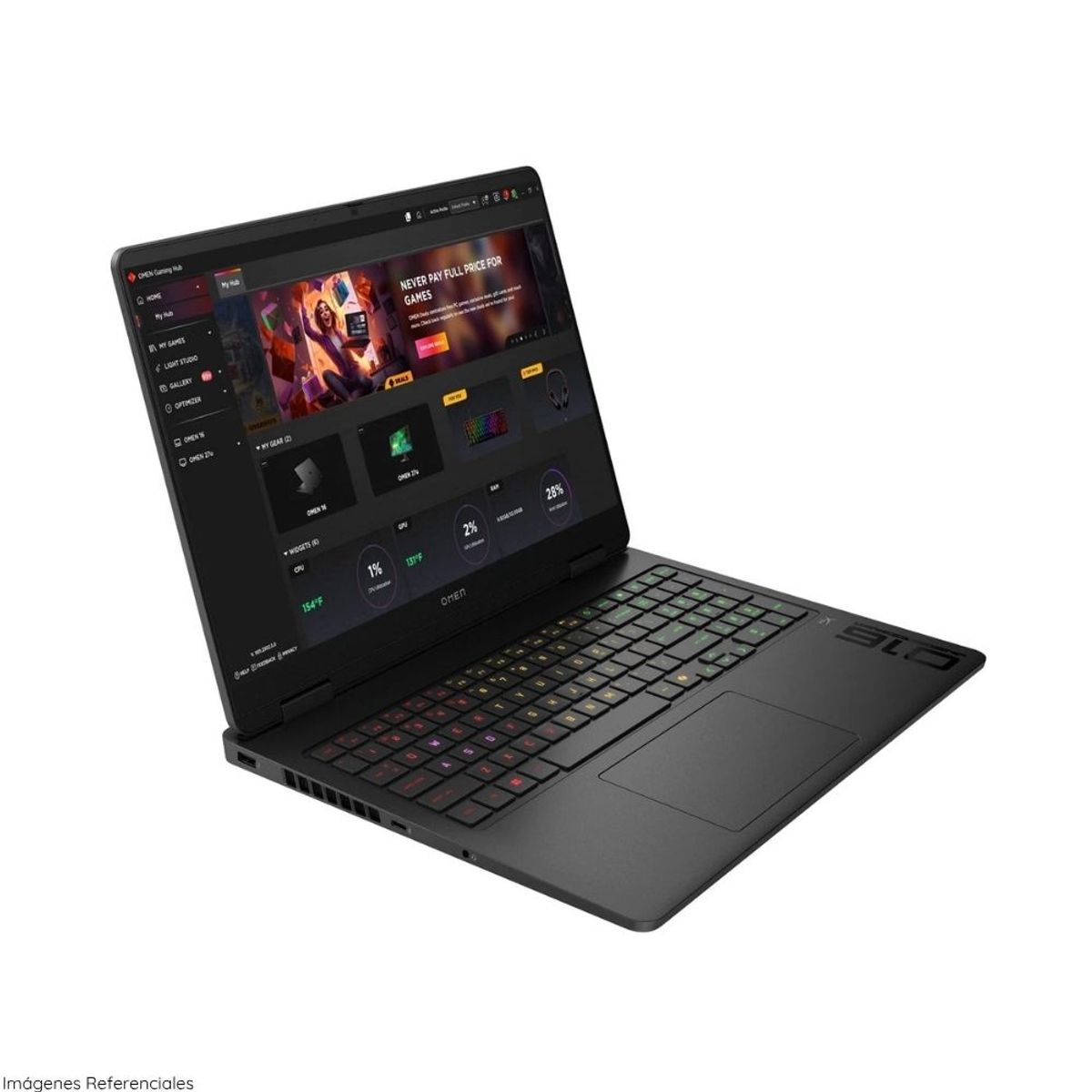 HP - Laptop HP OMEN 16-AM0073DX Intel Core Ultra 7 255H 16GB RAM 1TB SSD RTX 5060-8GB 16"  WUXGA 144 Hz