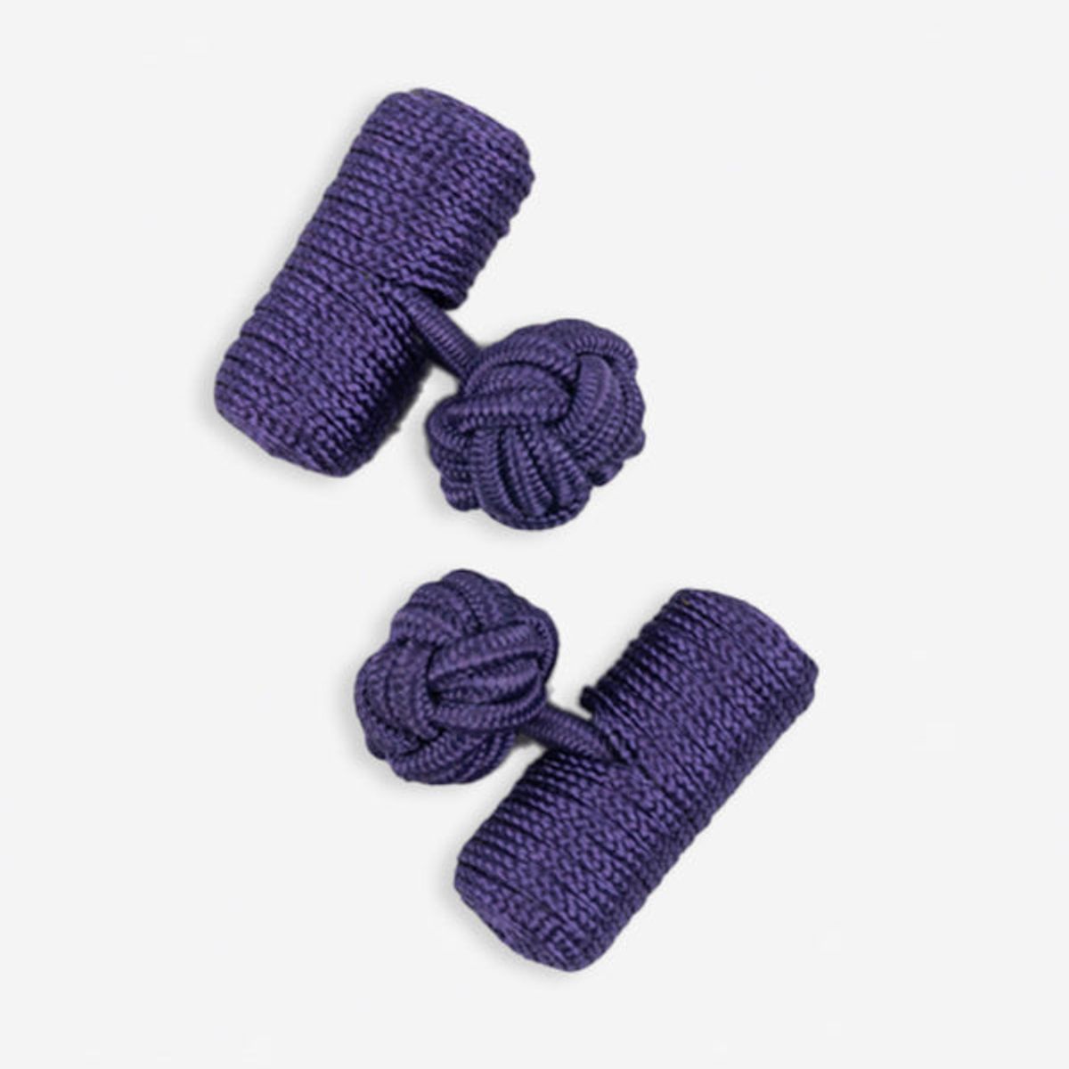Andrew'S Ties - Gemelos de Seda en Forma de Barril- Morado