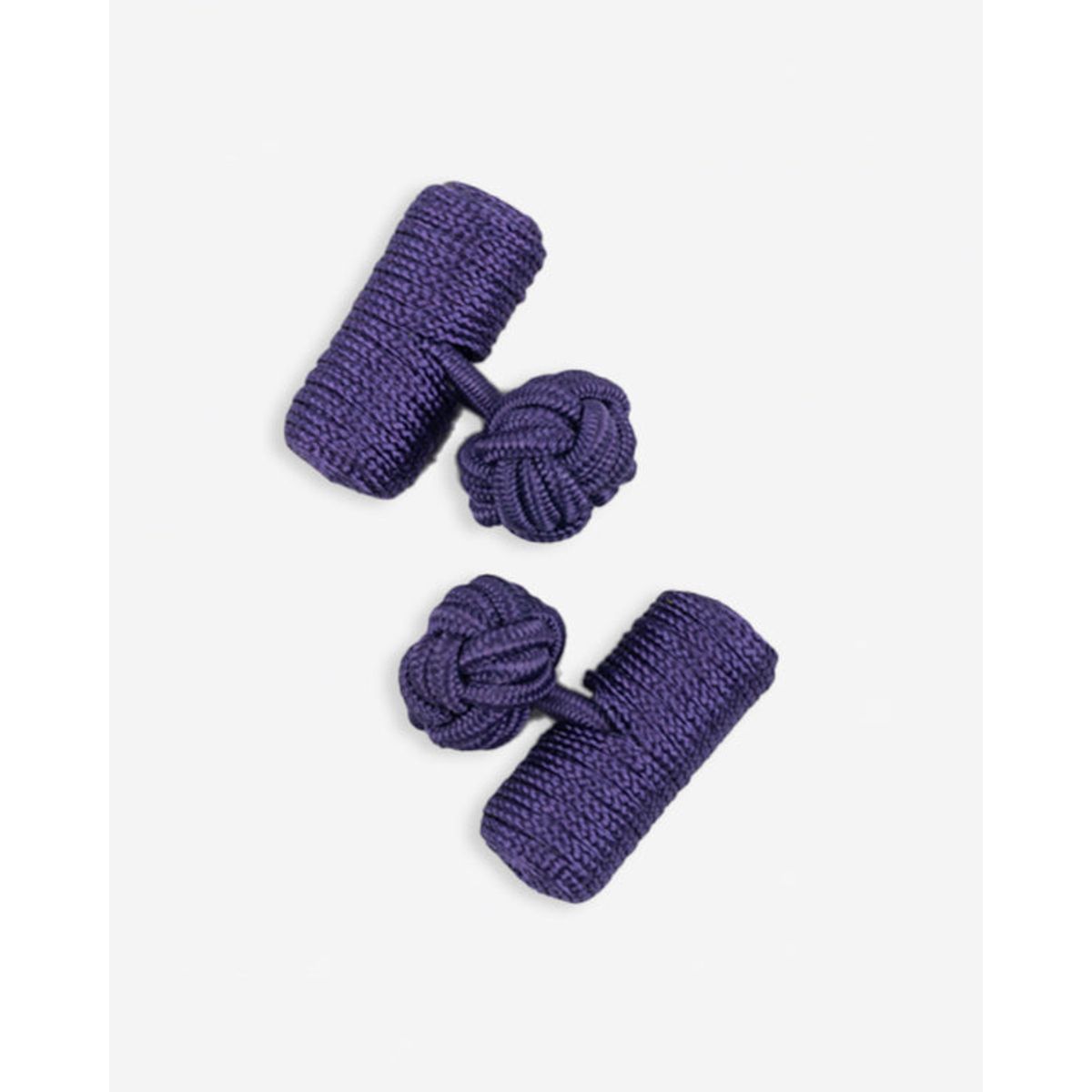 Andrew'S Ties - Gemelos de Seda en Forma de Barril- Morado
