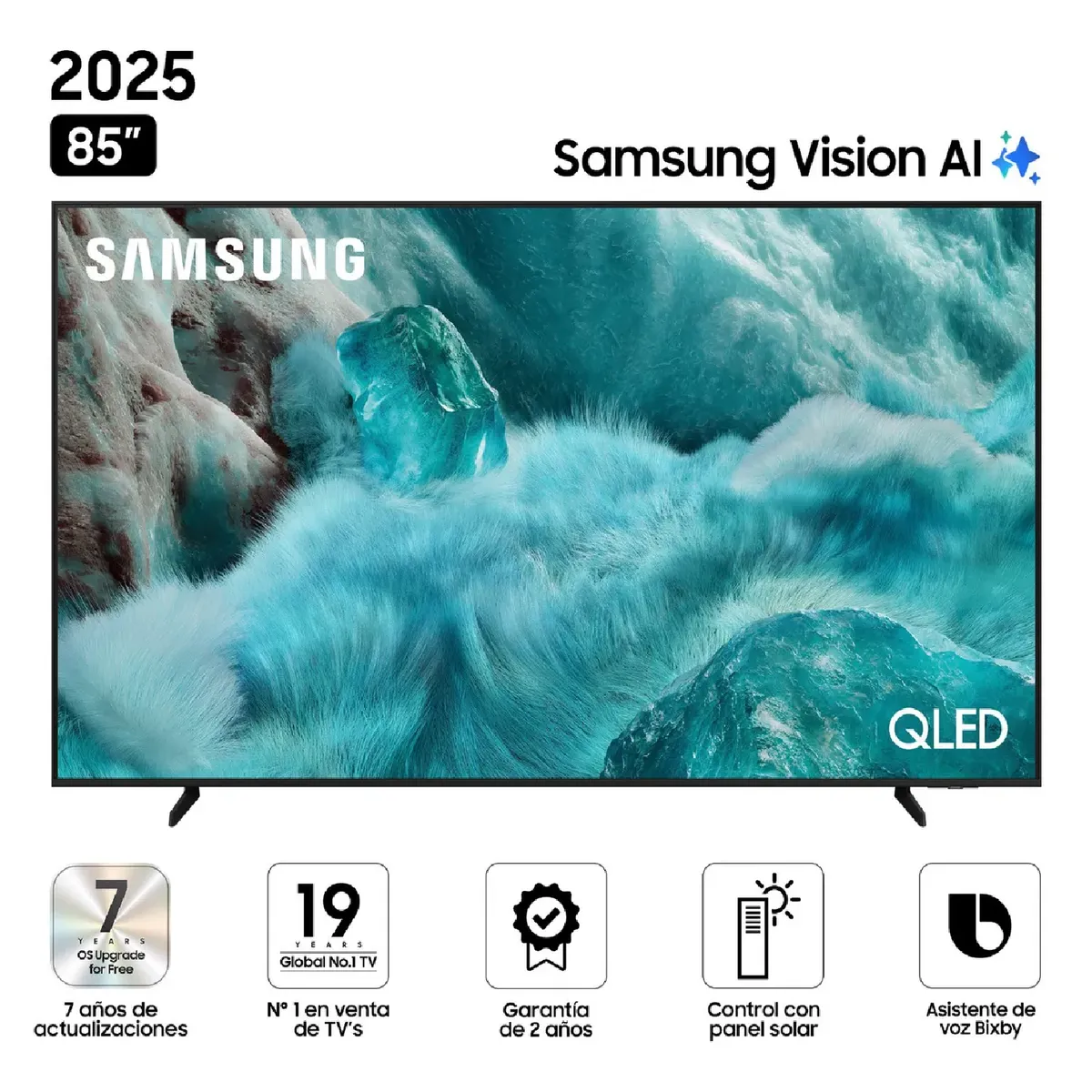 SAMSUNG - Televisor Samsung QLED 85 Visión AI Smart TV QN85Q7FAAGXPE Modelo 2025