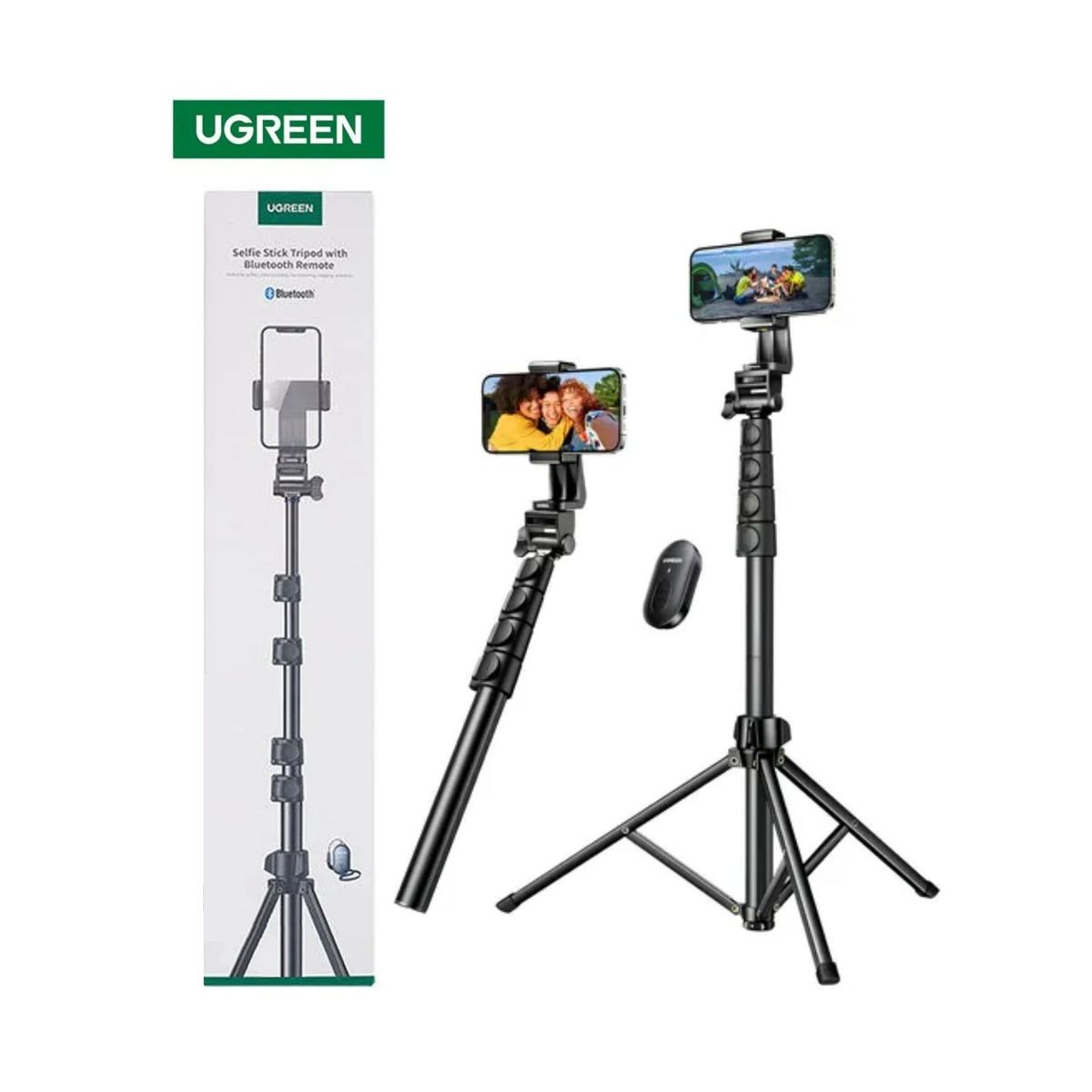 UGREEN - Tripode Palo de Selfie con Control Remoto Bluetooth UGREEN - LP680 170cm