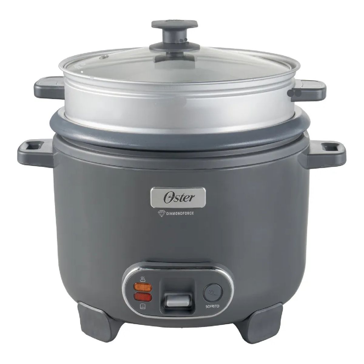 OSTER - Olla Arrocera Oster CKSTRC12DFSKE 2.2L con Vaporera y Función Sofrito - Gris