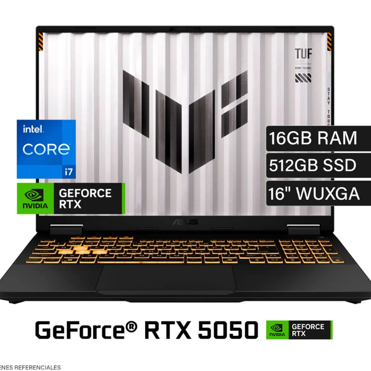 ASUS - LAPTOP ASUS TUF F16 INTEL CORE I7 14650HX FX608JHR-RV006 RAM 16GB DDR5 SSD 1TB RTX 5050 8GB - 16"