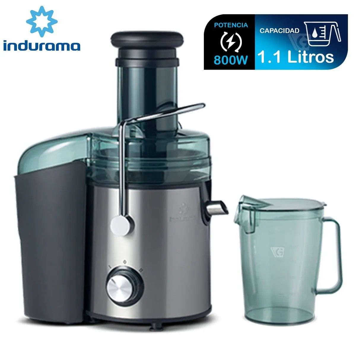 INDURAMA - EXTRACTOR DE JUGOS INDURAMA 1.1LTS EI-CR ACERO INOX Nuevo Modelo